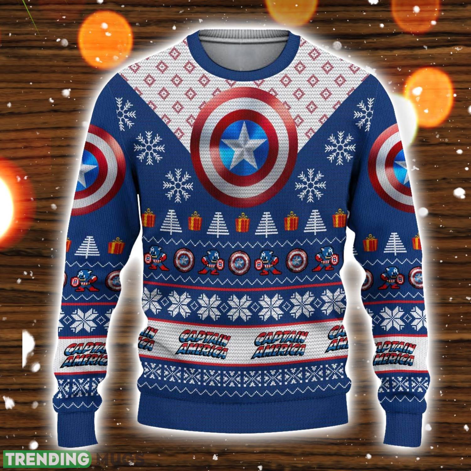 Captain American 3D All Over Printed 3D Christmas Sweater Christmas Gift 3D Sweater Captain American 3D All Over Printed 3D Christmas Sweater Christmas Gift 3D Sweater