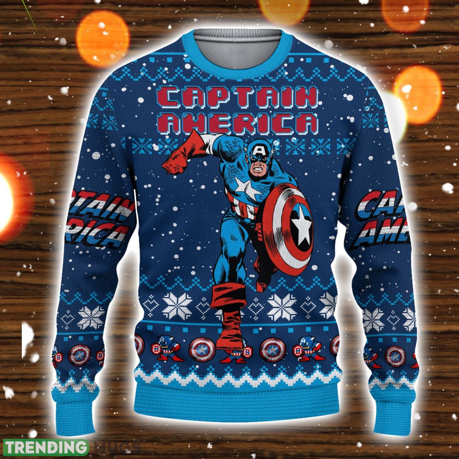 Captain american marvel ugly christmas sweater Men And Women Christmas Gift Product Photo 1 Captain american marvel ugly christmas sweater Men And Women Christmas Gift Product Photo 1