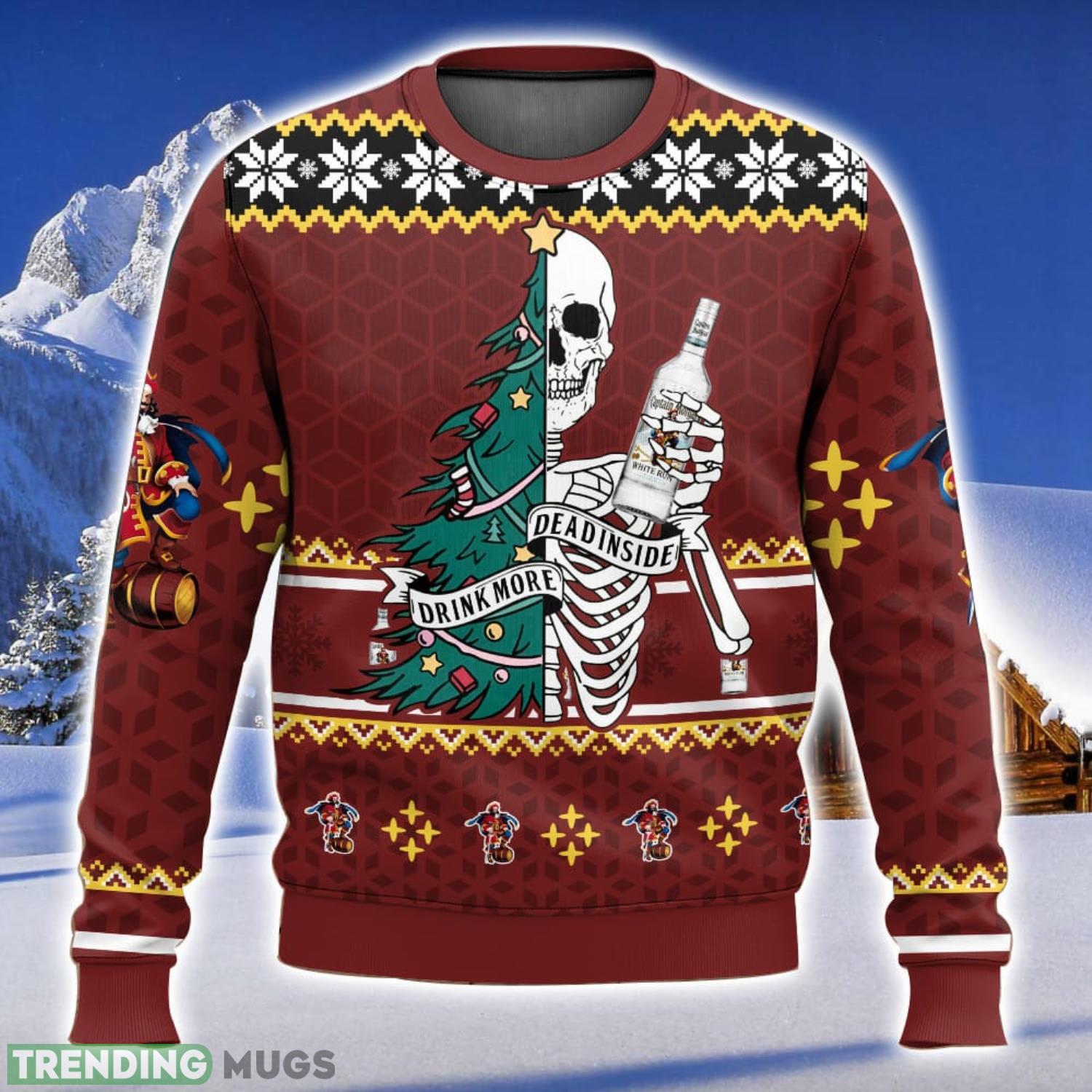 Captain Morgan Dead Inside All Over Printed Ugly Christmas Sweater 2023 Christmas Gift Ideas Holiday Gift Product Photo 1 Captain Morgan Dead Inside All Over Printed Ugly Christmas Sweater 2023 Christmas Gift Ideas Holiday Gift Product Photo 1