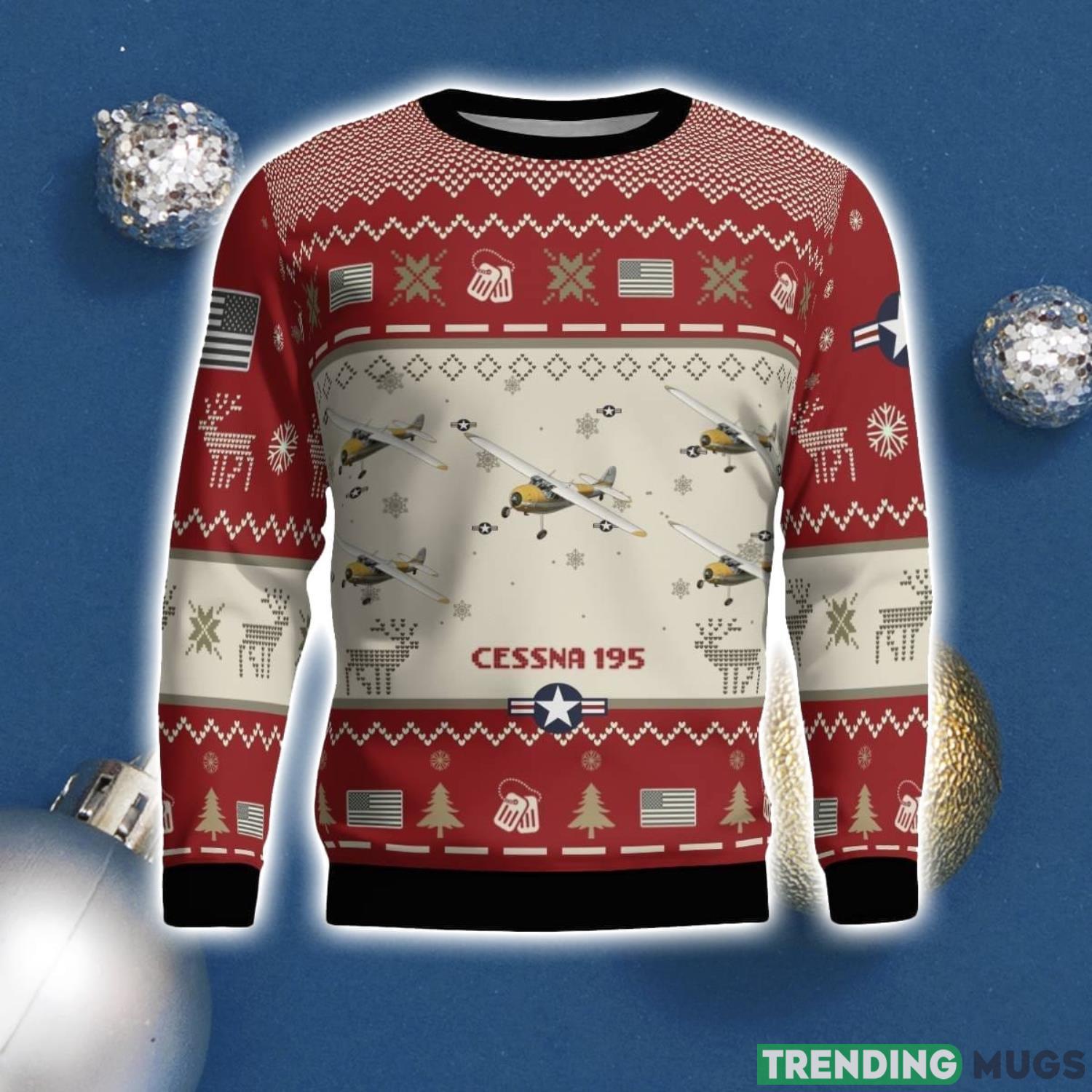 Cessna 195 Aircraft Ugly Christmas Sweater Christmas Gift Veteran 3D Sweater 3D Sweater Cessna 195 Aircraft Ugly Christmas Sweater Christmas Gift Veteran 3D Sweater 3D Sweater