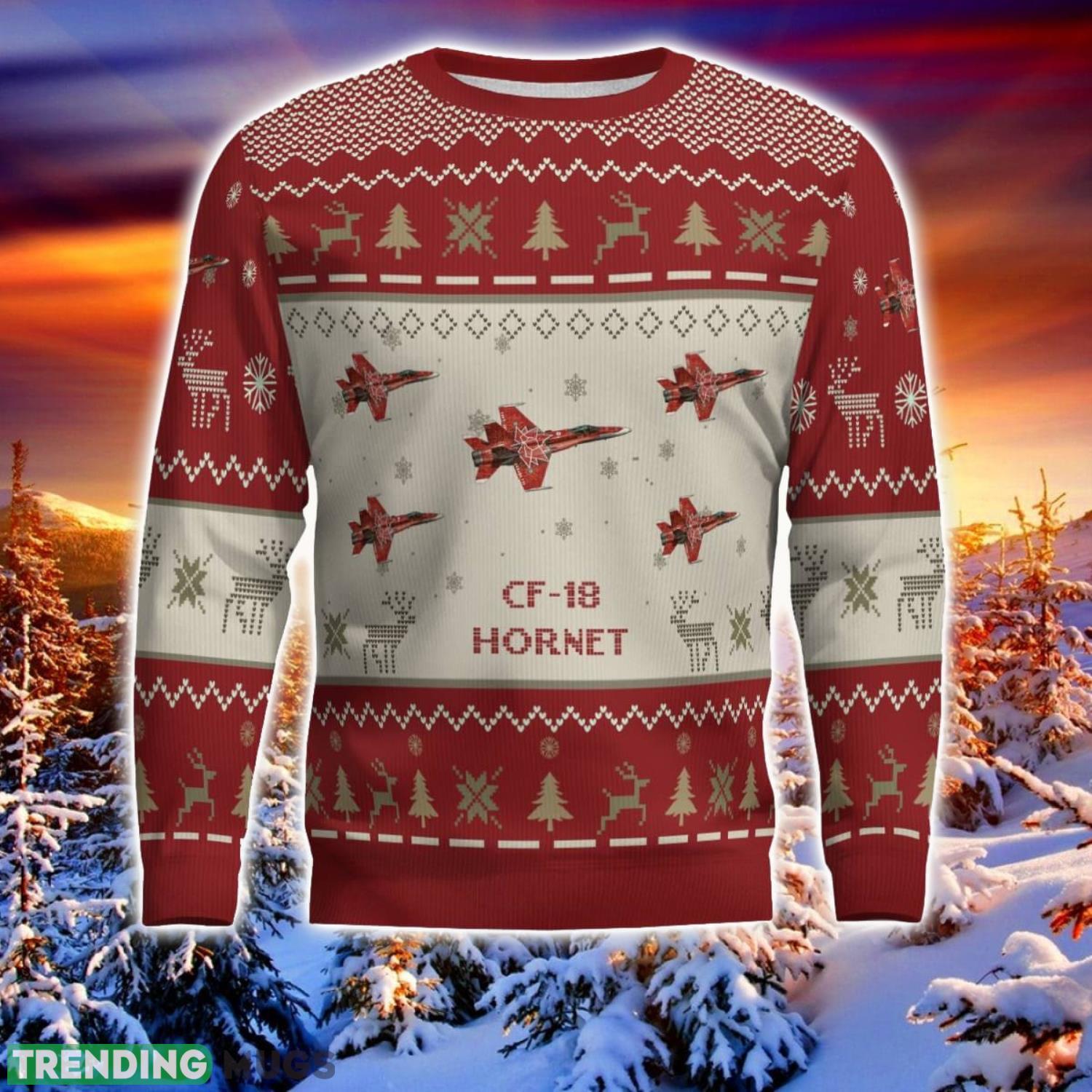CF 18 Hornet CF18 Aircraft Red Ugly Chrisrmas Sweater Aircraft Lover Veteran 3D Sweater Winter Gift 3D Sweater CF 18 Hornet CF18 Aircraft Red Ugly Chrisrmas Sweater Aircraft Lover Veteran 3D Sweater Winter Gift 3D Sweater