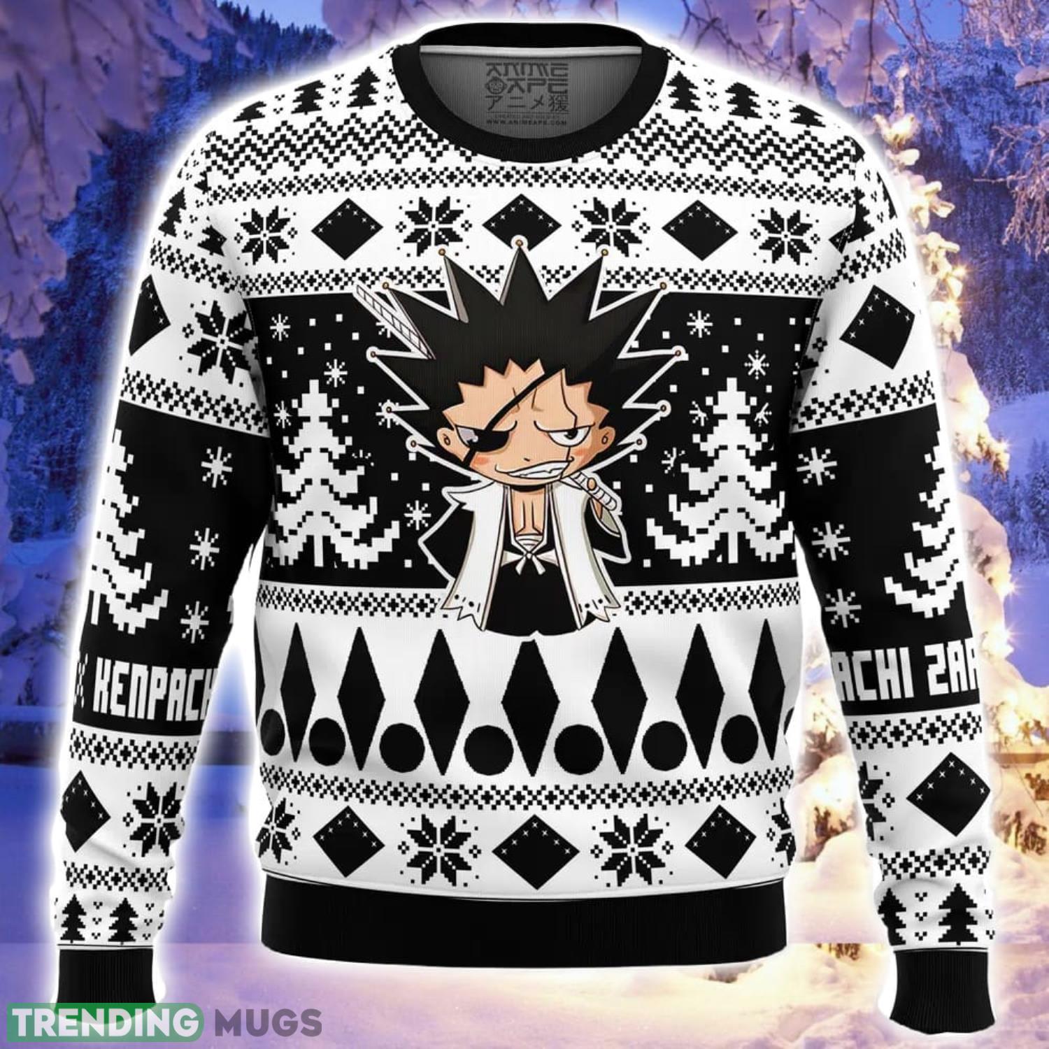 Chibi Kenpachi Zaraki Bleach Ugly Christmas Sweater Family Christmas Gift Ideas 3D Sweater Chibi Kenpachi Zaraki Bleach Ugly Christmas Sweater Family Christmas Gift Ideas 3D Sweater