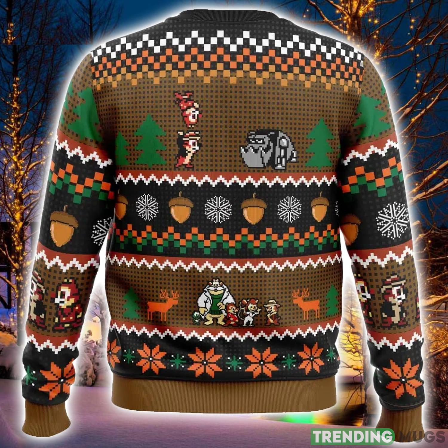 Chip ‘n Dale Christmas Rangers Ugly Christmas Sweater 3D Printed Men And Women Christmas Hoiliday Gift 3D Sweater Chip ‘n Dale Christmas Rangers Ugly Christmas Sweater 3D Printed Men And Women Christmas Hoiliday Gift 3D Sweater