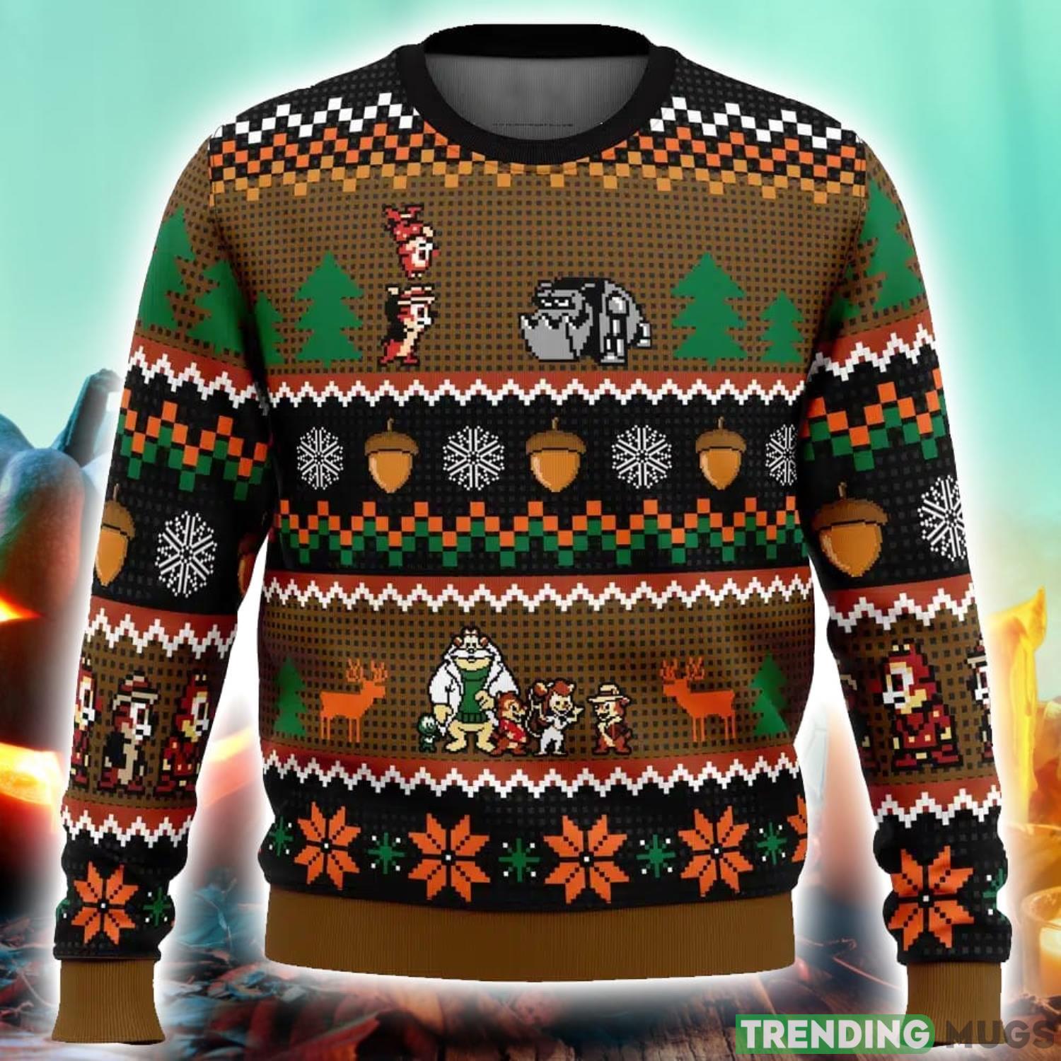 Chip ‘n Dale Christmas Rangers Ugly Christmas Sweater 3D Printed Men And Women Christmas Hoiliday Gift Product Photo 1 Chip ‘n Dale Christmas Rangers Ugly Christmas Sweater 3D Printed Men And Women Christmas Hoiliday Gift Product Photo 1