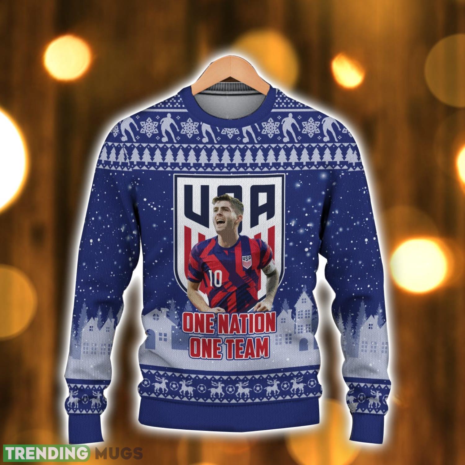 Christian Pulisic USMNT FiFa World Cup Qatar 2022 Ugly Christmas Sweater Christmas Gift For Sport Fans 3D Sweater Christian Pulisic USMNT FiFa World Cup Qatar 2022 Ugly Christmas Sweater Christmas Gift For Sport Fans 3D Sweater