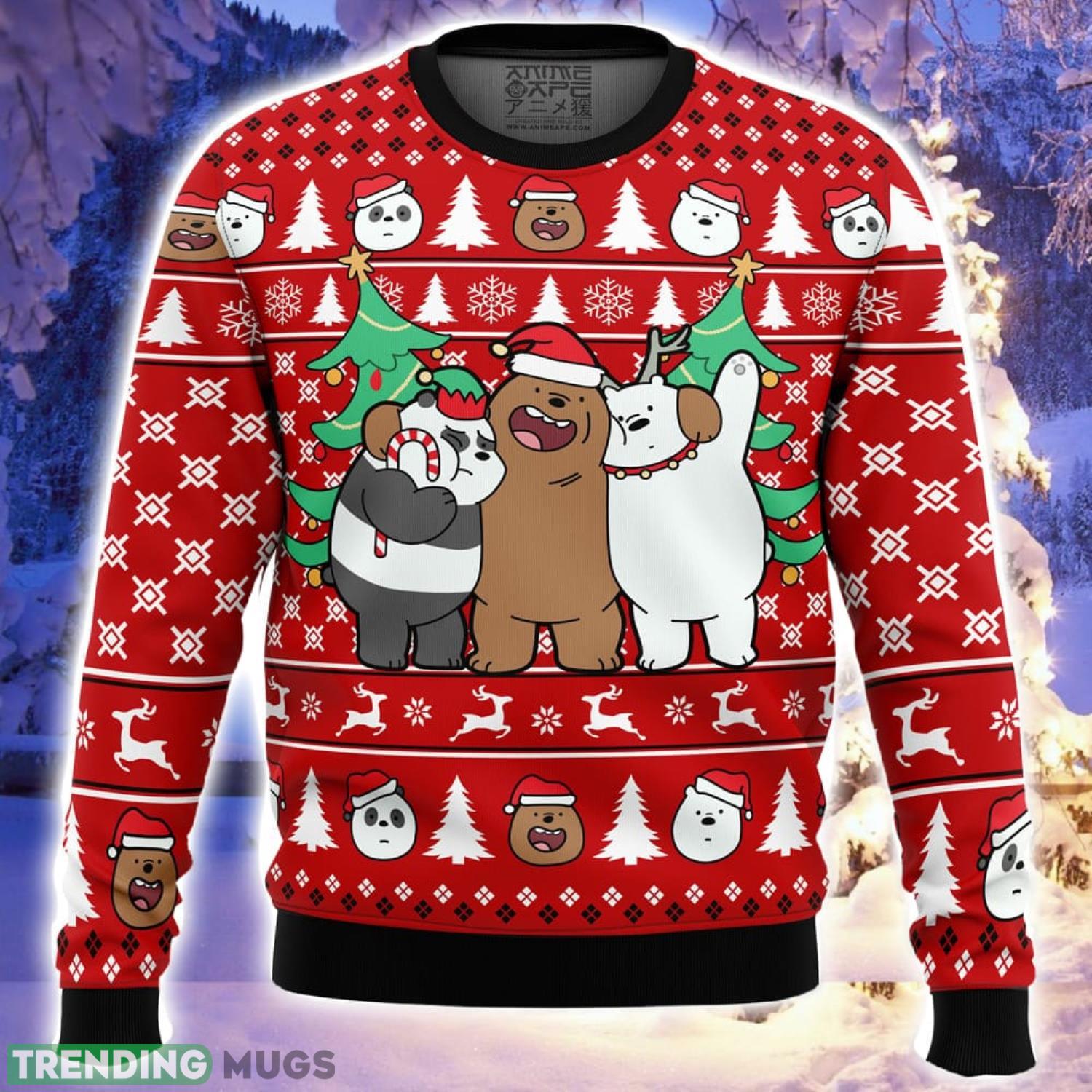 Christmas Bears We Bare Bears Ugly Christmas Sweater Family Christmas Gift Ideas 3D Sweater Christmas Bears We Bare Bears Ugly Christmas Sweater Family Christmas Gift Ideas 3D Sweater