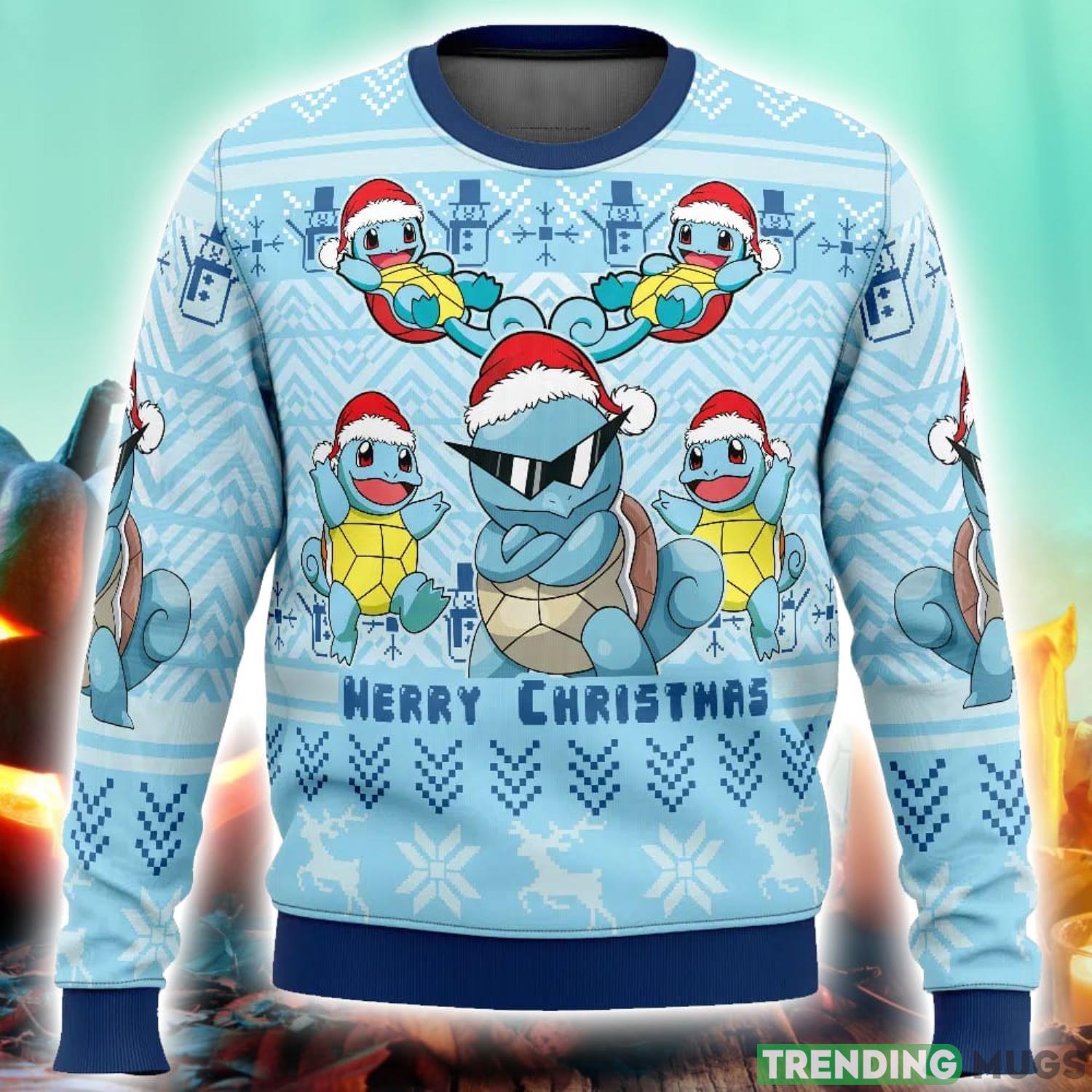 Christmas Squirtle Pokemon Ugly Christmas Sweater 3D Printed Men And Women Christmas Hoiliday Gift 3D Sweater Christmas Squirtle Pokemon Ugly Christmas Sweater 3D Printed Men And Women Christmas Hoiliday Gift 3D Sweater