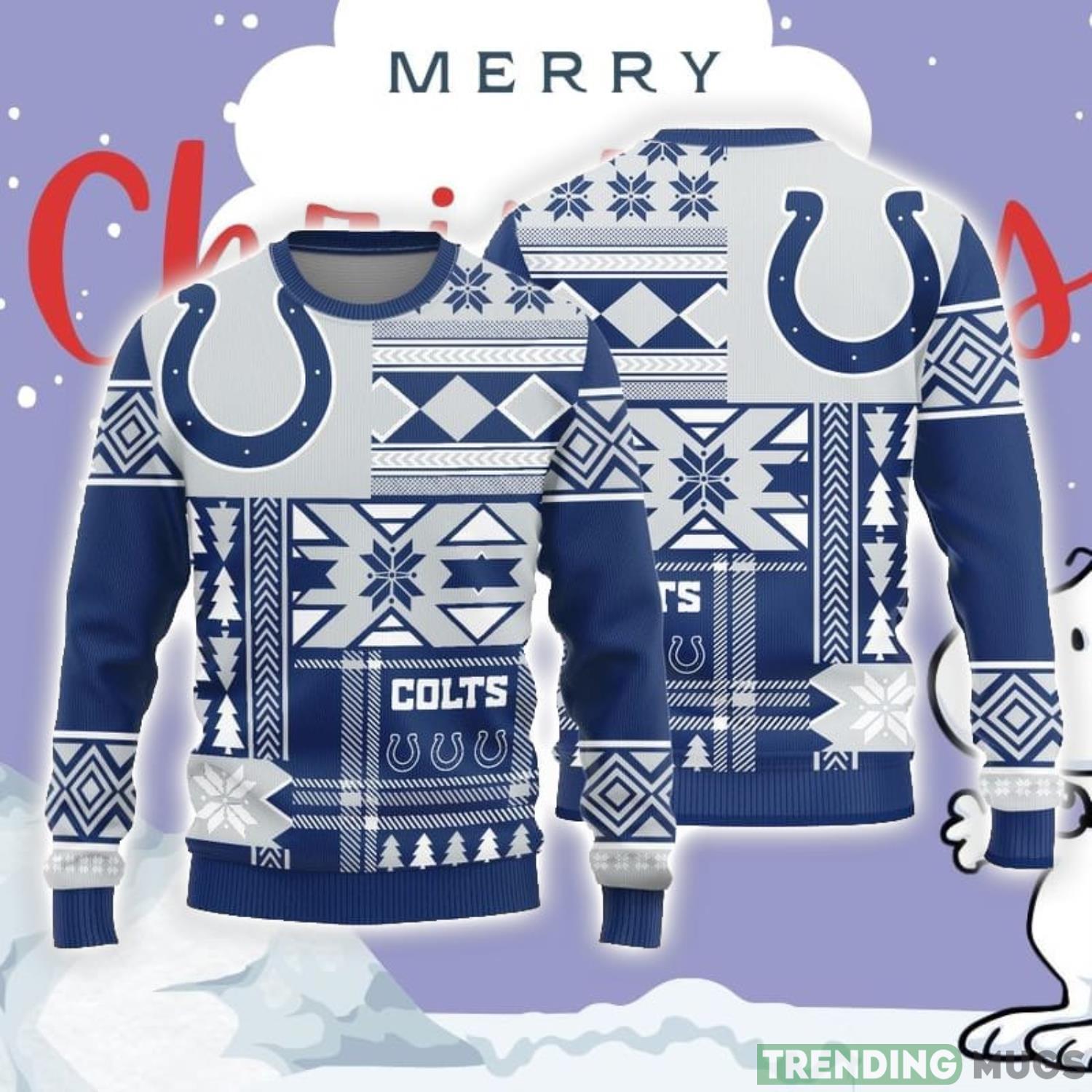 Christmas Sweater Indianapolis Colts Christmas Snowflakes Pattern Limited Edition 3D Sweater Product Photo 1 Christmas Sweater Indianapolis Colts Christmas Snowflakes Pattern Limited Edition 3D Sweater Product Photo 1