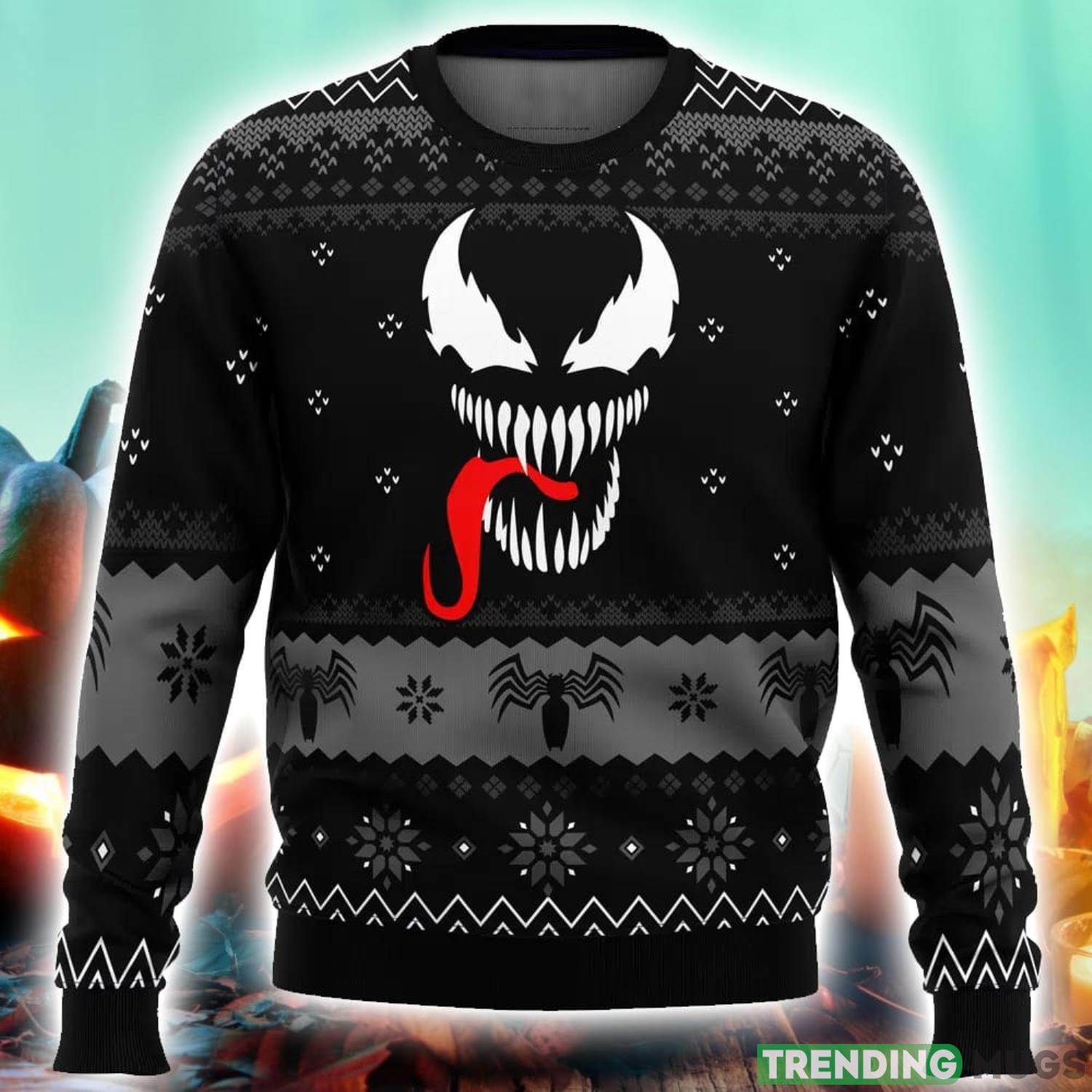 Christmas Venom Marvel Comics Ugly Christmas Sweater 3D Printed Men And Women Christmas Hoiliday Gift 3D Sweater Christmas Venom Marvel Comics Ugly Christmas Sweater 3D Printed Men And Women Christmas Hoiliday Gift 3D Sweater
