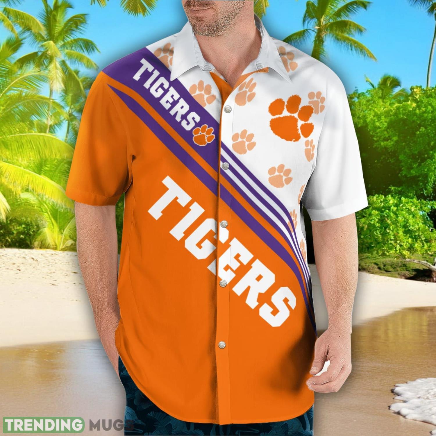 Clemson Tigers Logo Printed Aloha Hawaiian Shirt Special Gift For Fans Hawaiian Shirt Clemson Tigers Logo Printed Aloha Hawaiian Shirt Special Gift For Fans Hawaiian Shirt