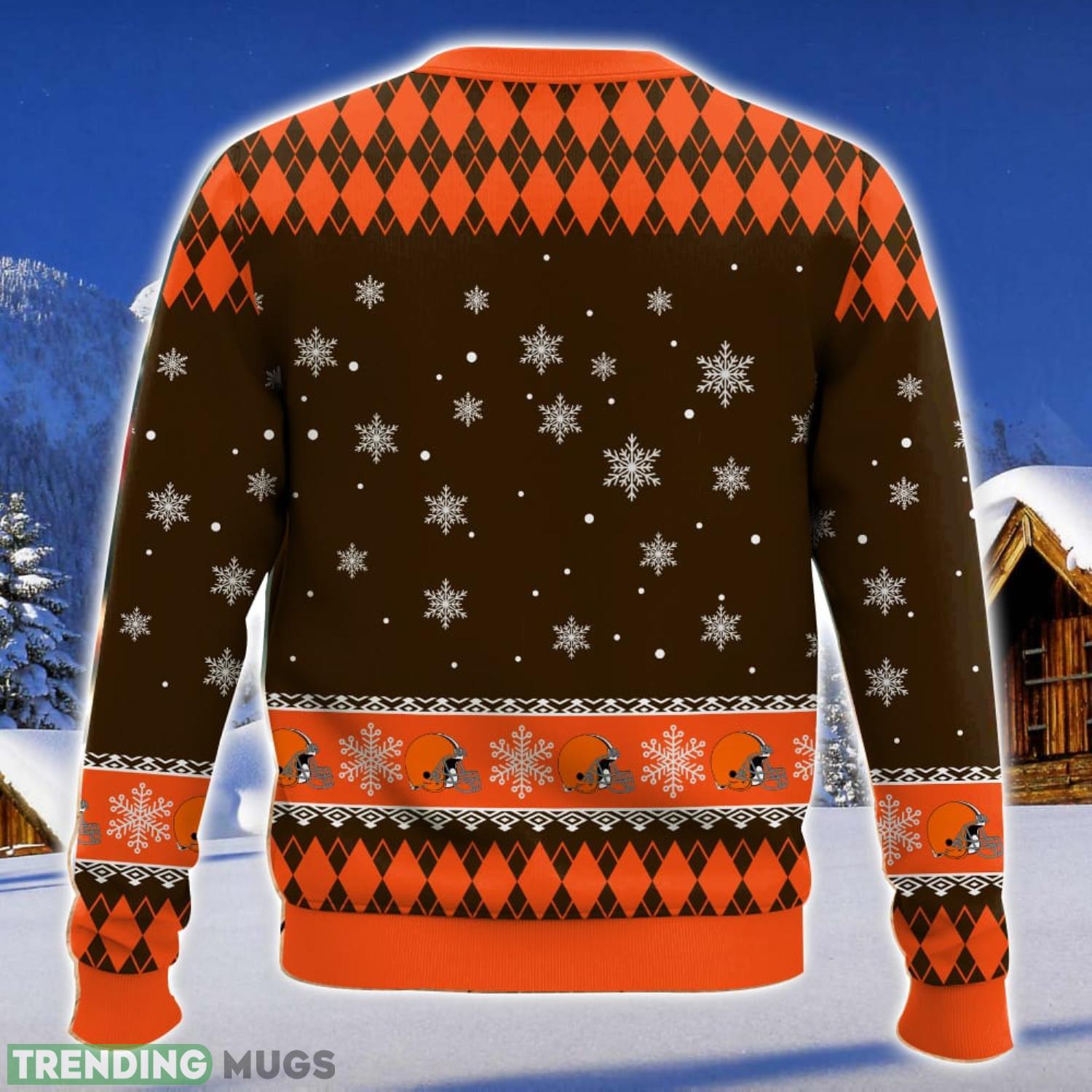 Cleveland Browns Kissmyass 3D All Over Printed Ugly Christmas Sweater Sport Fans Christmas Gift 3D Sweater Cleveland Browns Kissmyass 3D All Over Printed Ugly Christmas Sweater Sport Fans Christmas Gift 3D Sweater