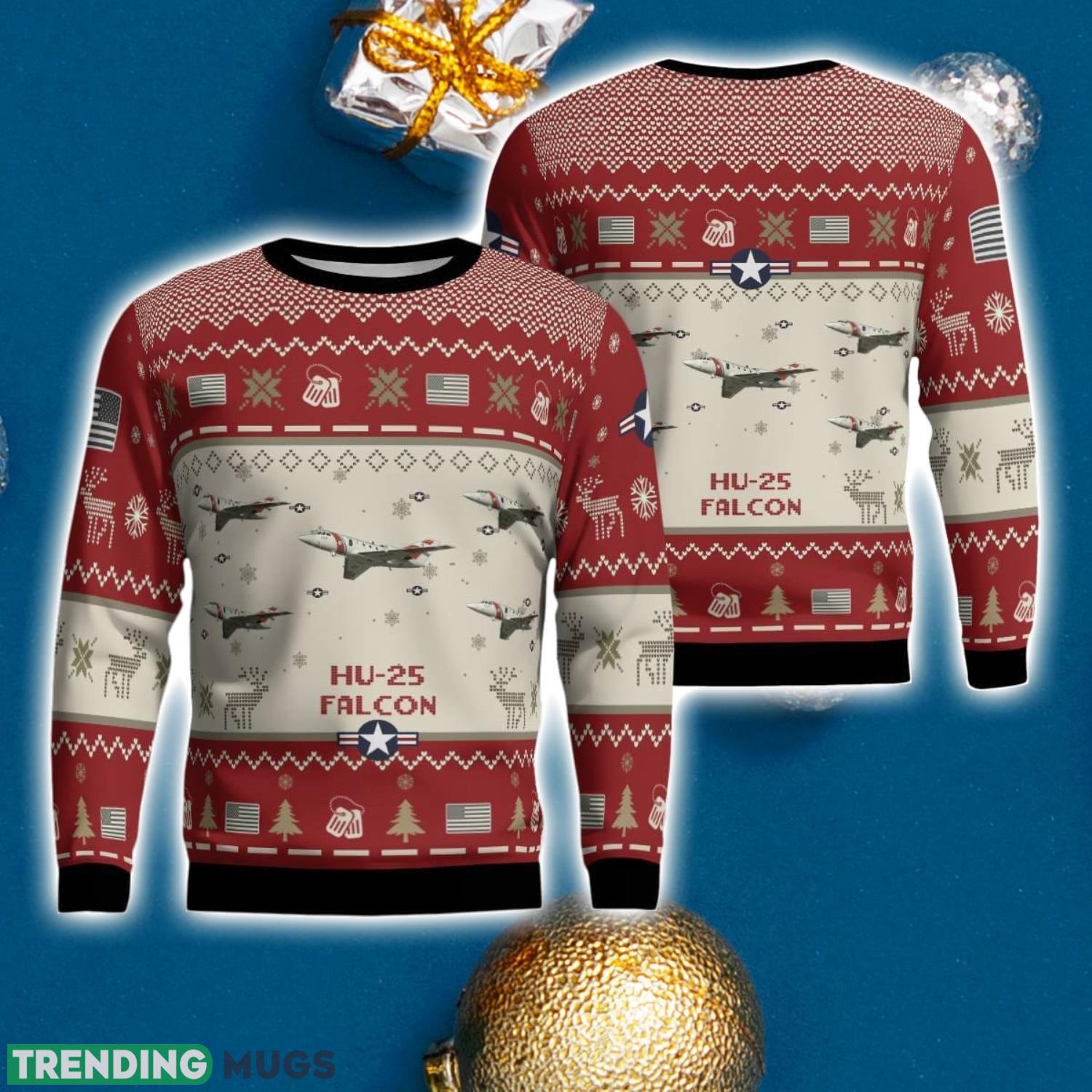 Coast Guard Falcon HU-25 Guardian HU25 USCG Aircraft Ugly Christmas Sweater Christmas Gift Veteran 3D Sweater Product Photo 1 Coast Guard Falcon HU-25 Guardian HU25 USCG Aircraft Ugly Christmas Sweater Christmas Gift Veteran 3D Sweater Product Photo 1