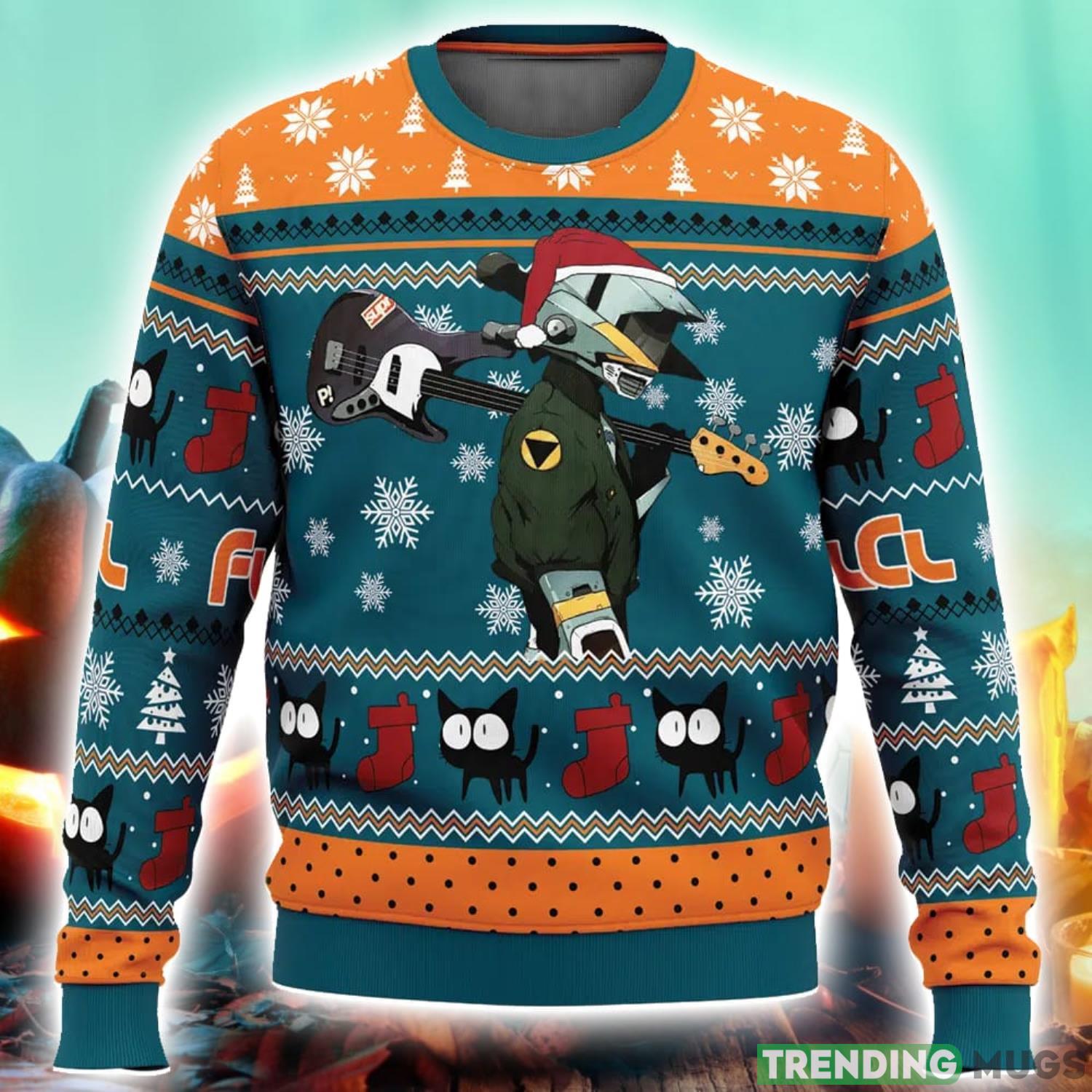 Cool Guitar Canti Fooly Cooly FLCL Ugly Christmas Sweater 3D Printed Men And Women Christmas Hoiliday Gift 3D Sweater Cool Guitar Canti Fooly Cooly FLCL Ugly Christmas Sweater 3D Printed Men And Women Christmas Hoiliday Gift 3D Sweater