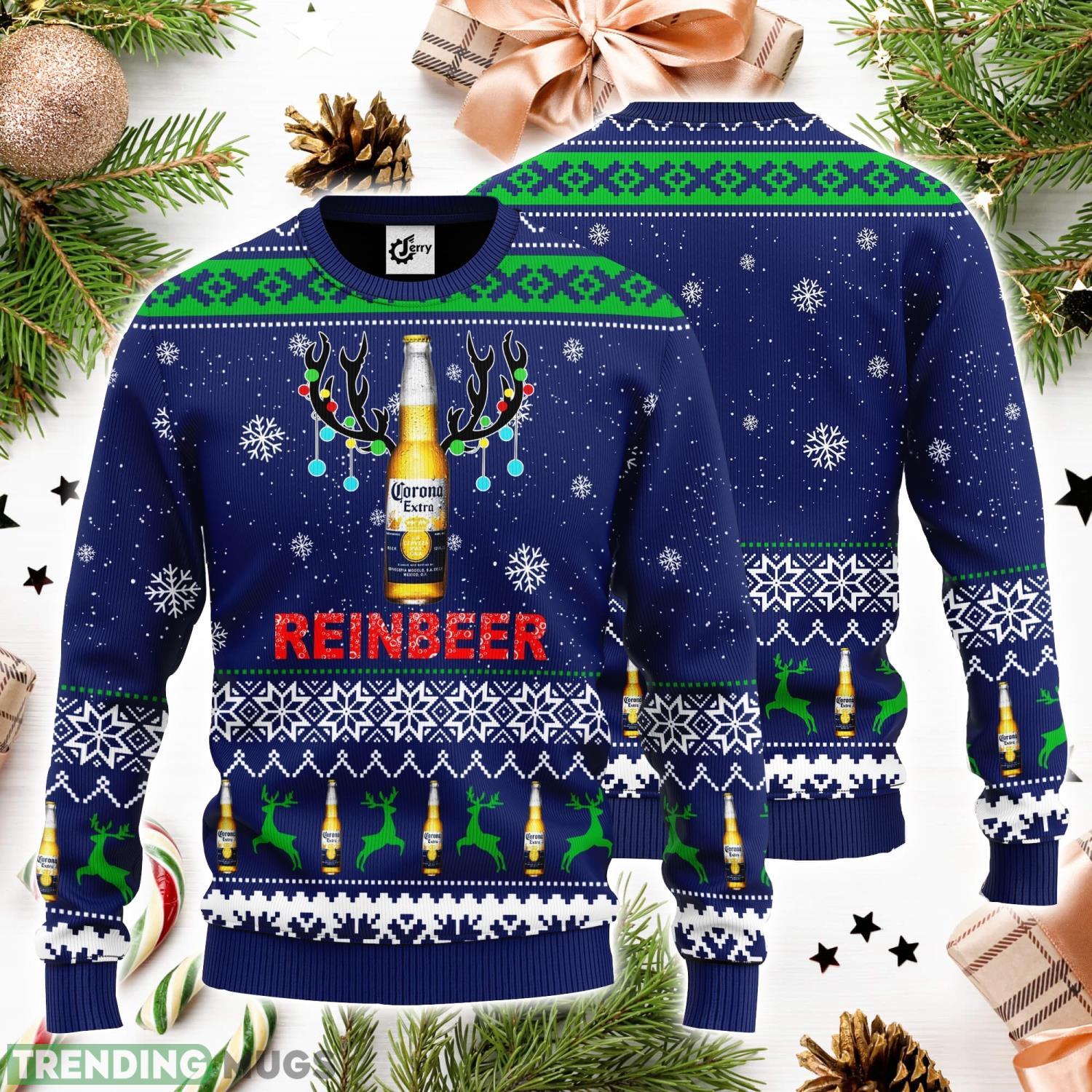 Corona Extra Reinbeer 3D Ugly Christmas Sweater Unisex Sweater Christmas Gift Product Photo 1