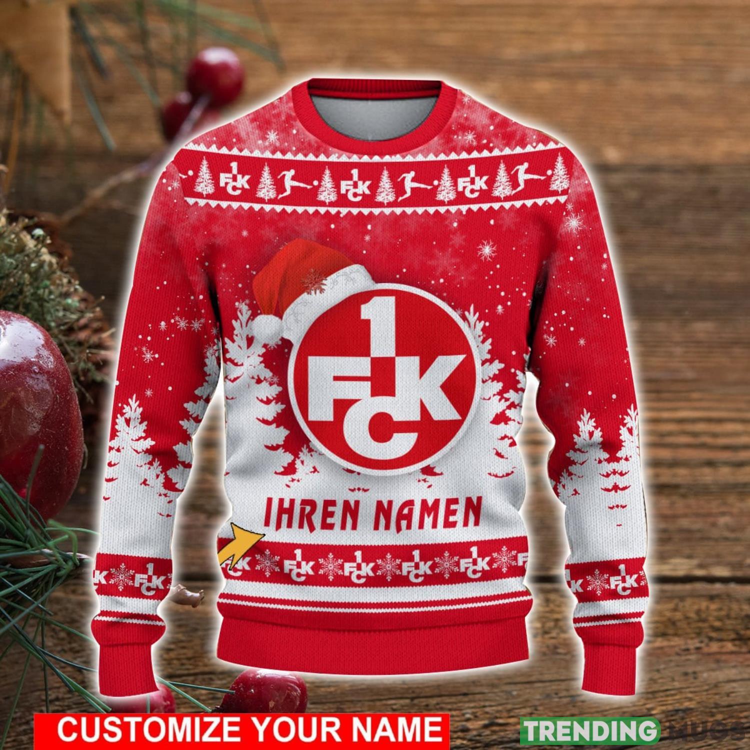 Custom Name 1. FC Kaiserslautern Christmas Sweater For Men And Women Ugly Sweater 3D Sweater Custom Name 1. FC Kaiserslautern Christmas Sweater For Men And Women Ugly Sweater 3D Sweater