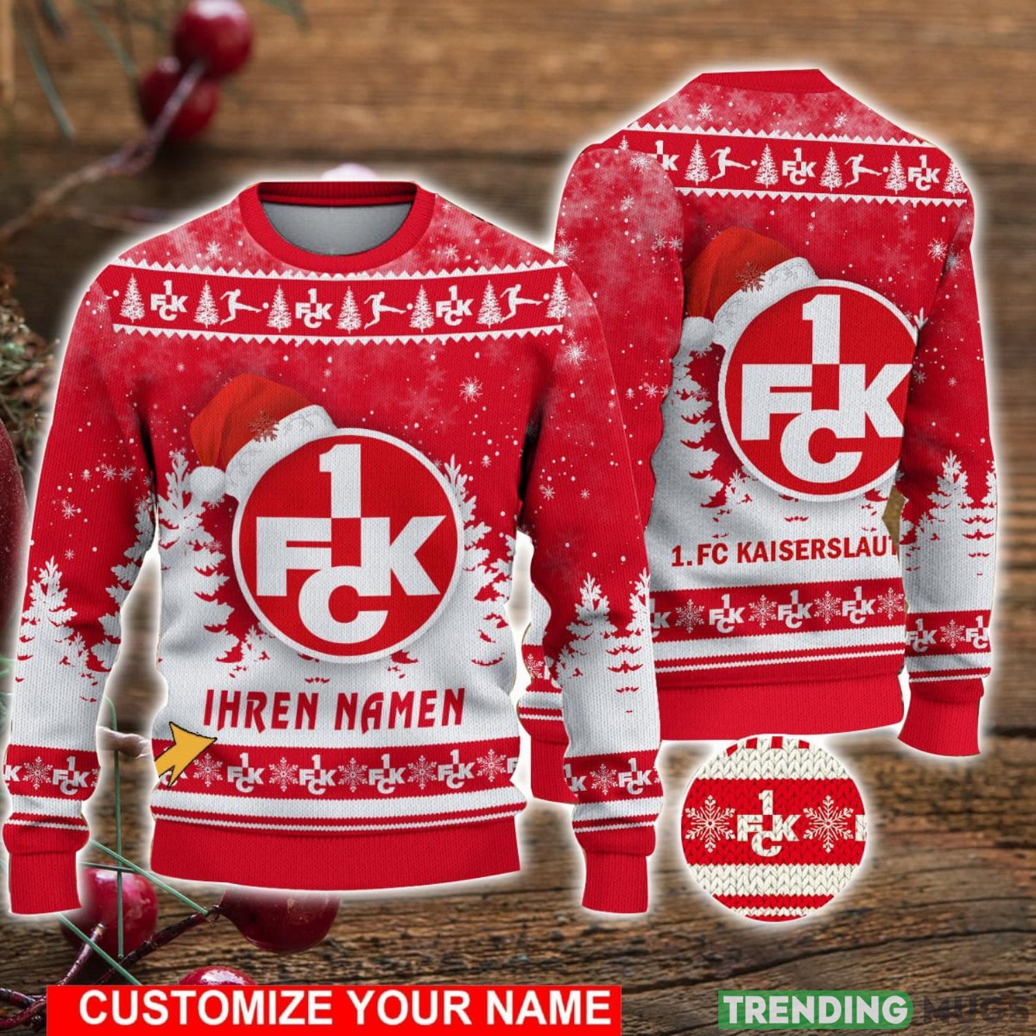 Custom Name 1. FC Kaiserslautern Christmas Sweater For Men And Women Ugly Sweater Product Photo 1 Custom Name 1. FC Kaiserslautern Christmas Sweater For Men And Women Ugly Sweater Product Photo 1