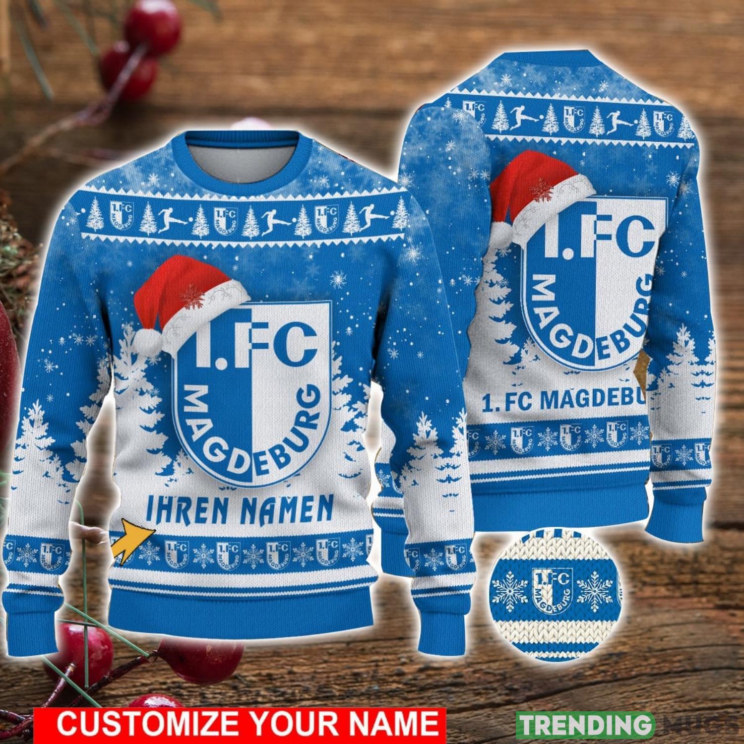 Custom Name 1. FC Magdeburg Christmas Sweater For Men And Women Ugly Sweater Product Photo 1 Custom Name 1. FC Magdeburg Christmas Sweater For Men And Women Ugly Sweater Product Photo 1