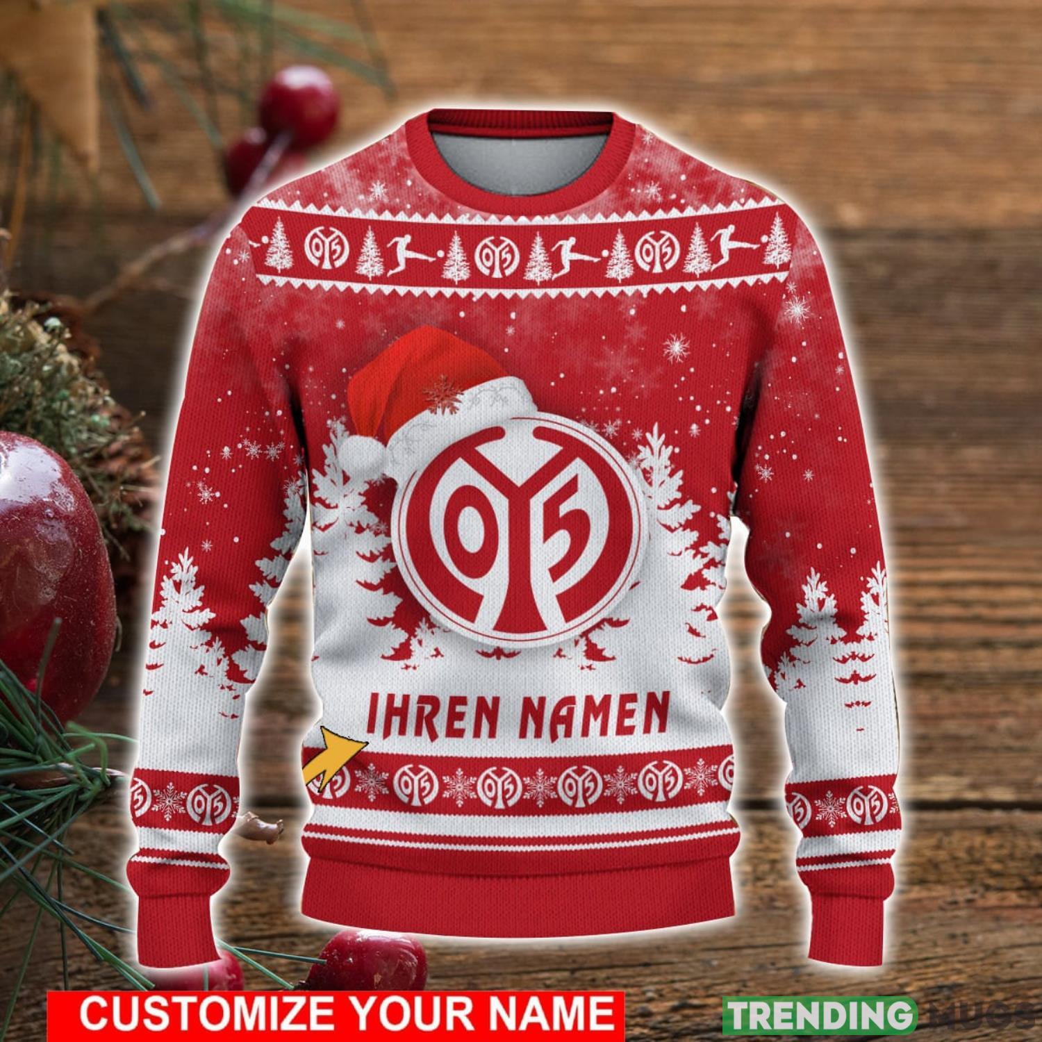 Custom Name 1. FSV Mainz 05 Christmas Sweater For Men And Women Ugly Sweater 3D Sweater Custom Name 1. FSV Mainz 05 Christmas Sweater For Men And Women Ugly Sweater 3D Sweater