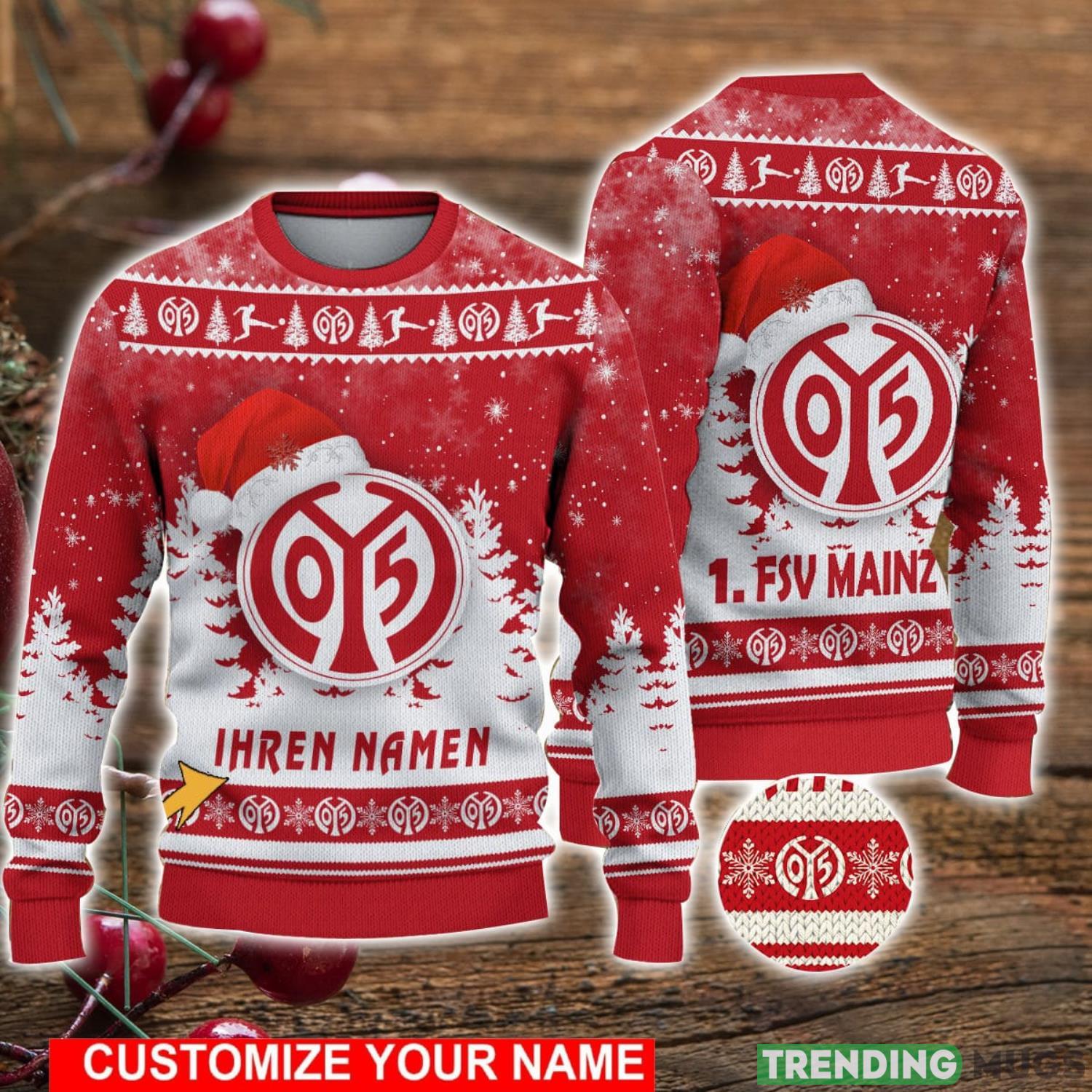 Custom Name 1. FSV Mainz 05 Christmas Sweater For Men And Women Ugly Sweater Product Photo 1 Custom Name 1. FSV Mainz 05 Christmas Sweater For Men And Women Ugly Sweater Product Photo 1