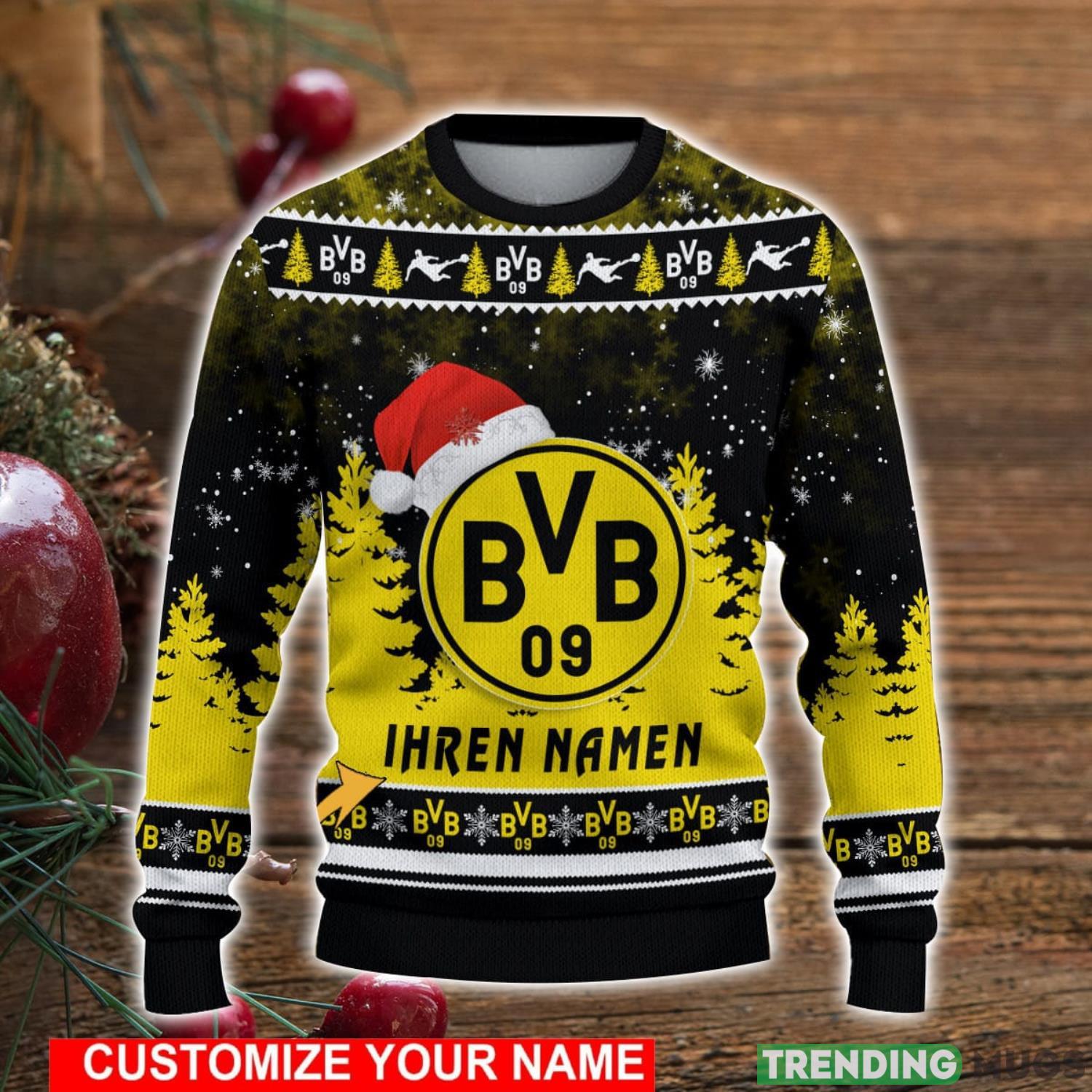 Custom Name Borussia Dortmund II Christmas Sweater For Men And Women Ugly Sweater 3D Sweater Custom Name Borussia Dortmund II Christmas Sweater For Men And Women Ugly Sweater 3D Sweater