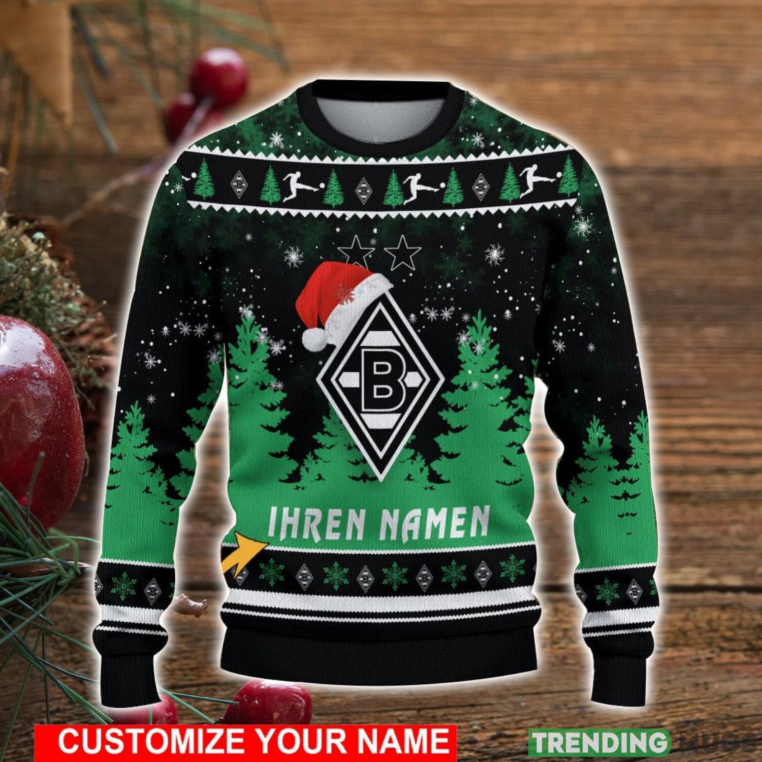 Custom Name Borussia Monchengladbach Christmas Sweater For Men And Women Ugly Sweater 3D Sweater Custom Name Borussia Monchengladbach Christmas Sweater For Men And Women Ugly Sweater 3D Sweater