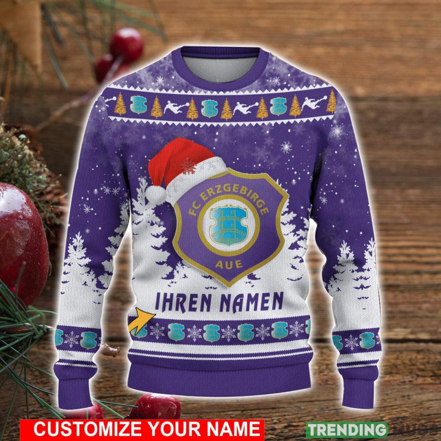 Custom Name Erzgebirge Aue Christmas Sweater For Men And Women Ugly Sweater 3D Sweater Custom Name Erzgebirge Aue Christmas Sweater For Men And Women Ugly Sweater 3D Sweater