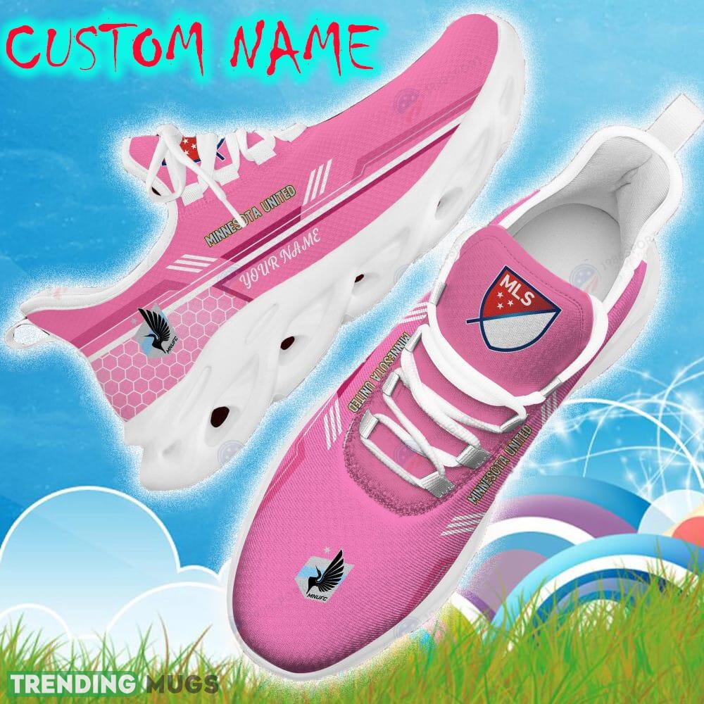 Custom Name Minnesota United Pink Color Best Running Shoes For Fans Gift Men And Women Clunky Sneakers Max Soul Custom Name Minnesota United Pink Color Best Running Shoes For Fans Gift Men And Women Clunky Sneakers Max Soul