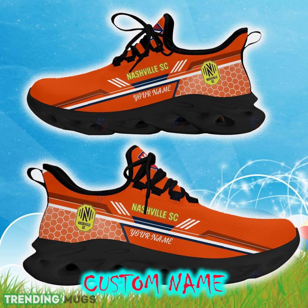 Custom Name Nashville SC Orange Color Best Running Shoes For Fans Gift Men And Women Clunky Sneakers Max Soul Custom Name Nashville SC Orange Color Best Running Shoes For Fans Gift Men And Women Clunky Sneakers Max Soul
