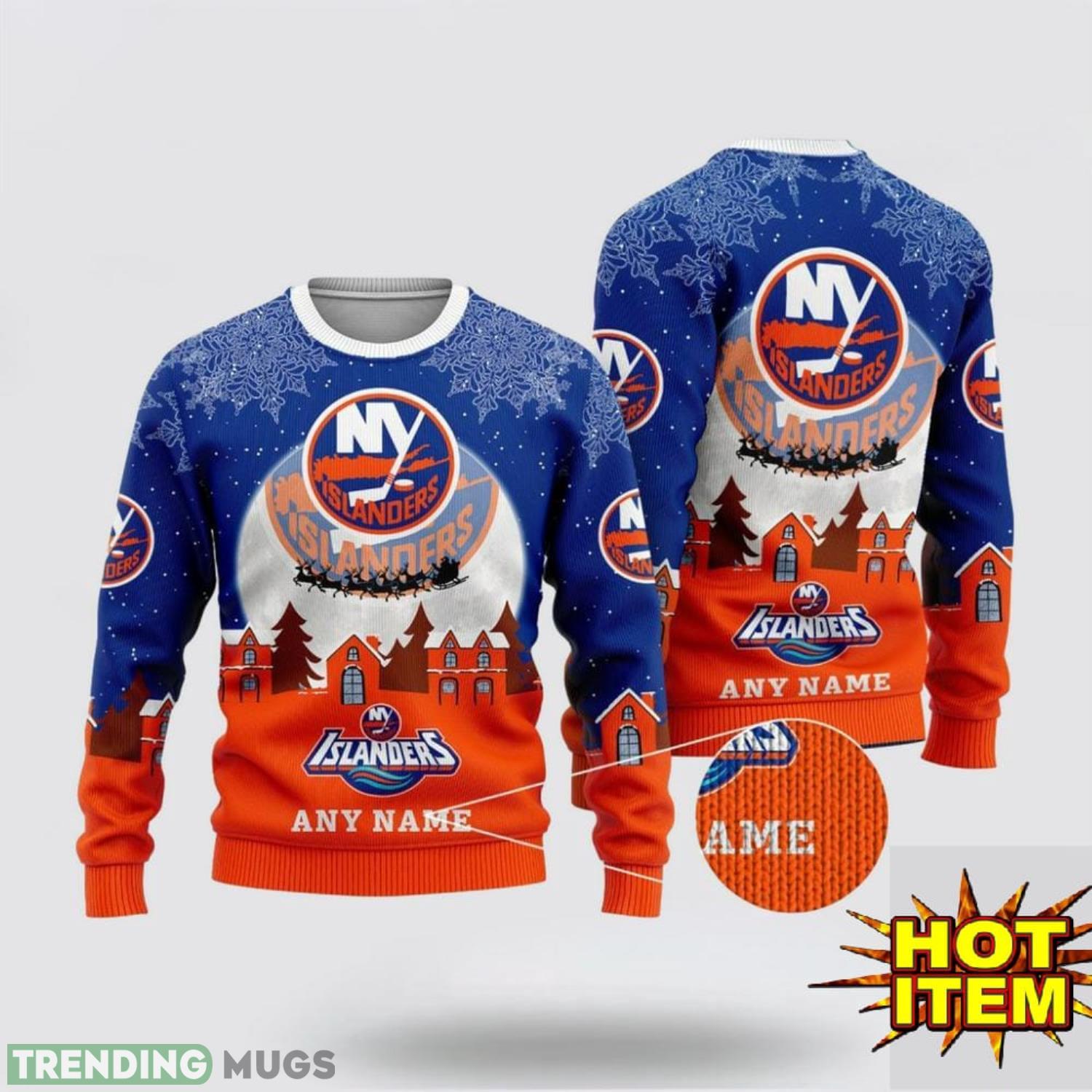 Custom Name NHL New York Islanders 3D Sweater Christmas Holiday Gift Product Photo 1 Custom Name NHL New York Islanders 3D Sweater Christmas Holiday Gift Product Photo 1