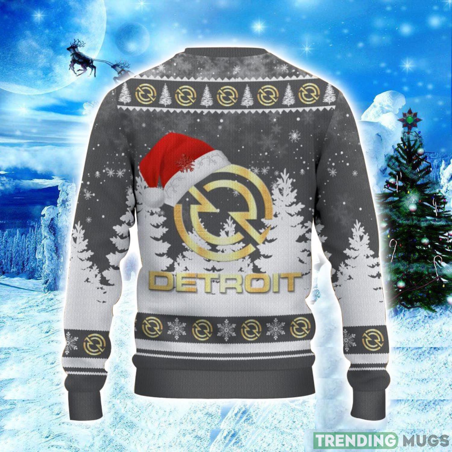 Detroit Diesel Logo Wearing Santa Hat Christmas Gift Ugly Christmas Sweater Christmas Gift Ideas 3D Sweater Detroit Diesel Logo Wearing Santa Hat Christmas Gift Ugly Christmas Sweater Christmas Gift Ideas 3D Sweater