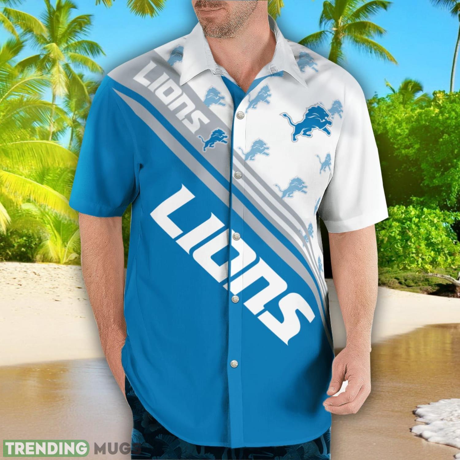 Detroit Lions Logo Printed Aloha Hawaiian Shirt Special Gift For Fans Hawaiian Shirt Detroit Lions Logo Printed Aloha Hawaiian Shirt Special Gift For Fans Hawaiian Shirt