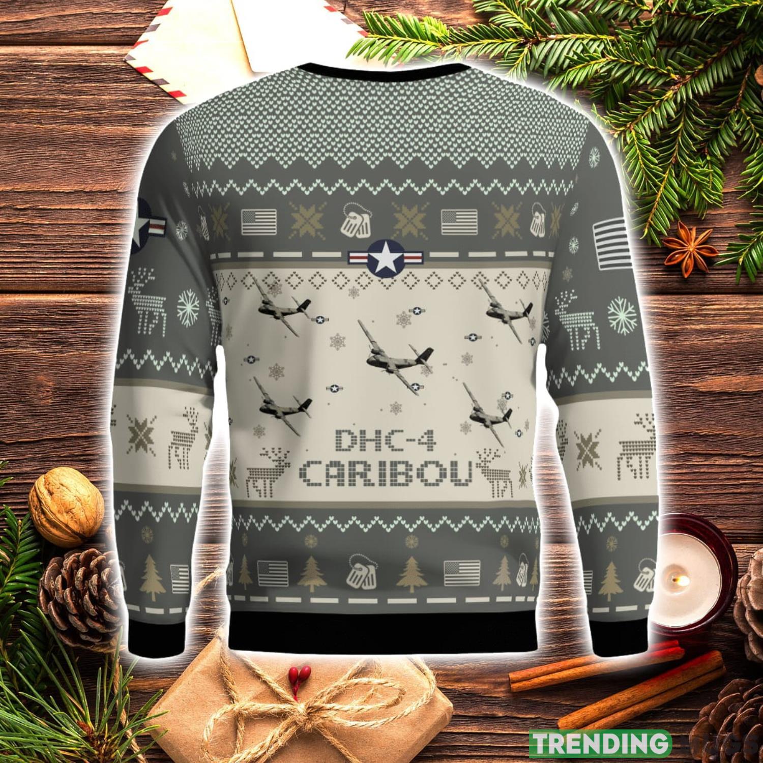 DHC 4 Caribou DHC4 Aircraft New Trend Veteran Sweater Ugly Christmas Sweater Military Christmas Sweater 3D Sweater DHC 4 Caribou DHC4 Aircraft New Trend Veteran Sweater Ugly Christmas Sweater Military Christmas Sweater 3D Sweater