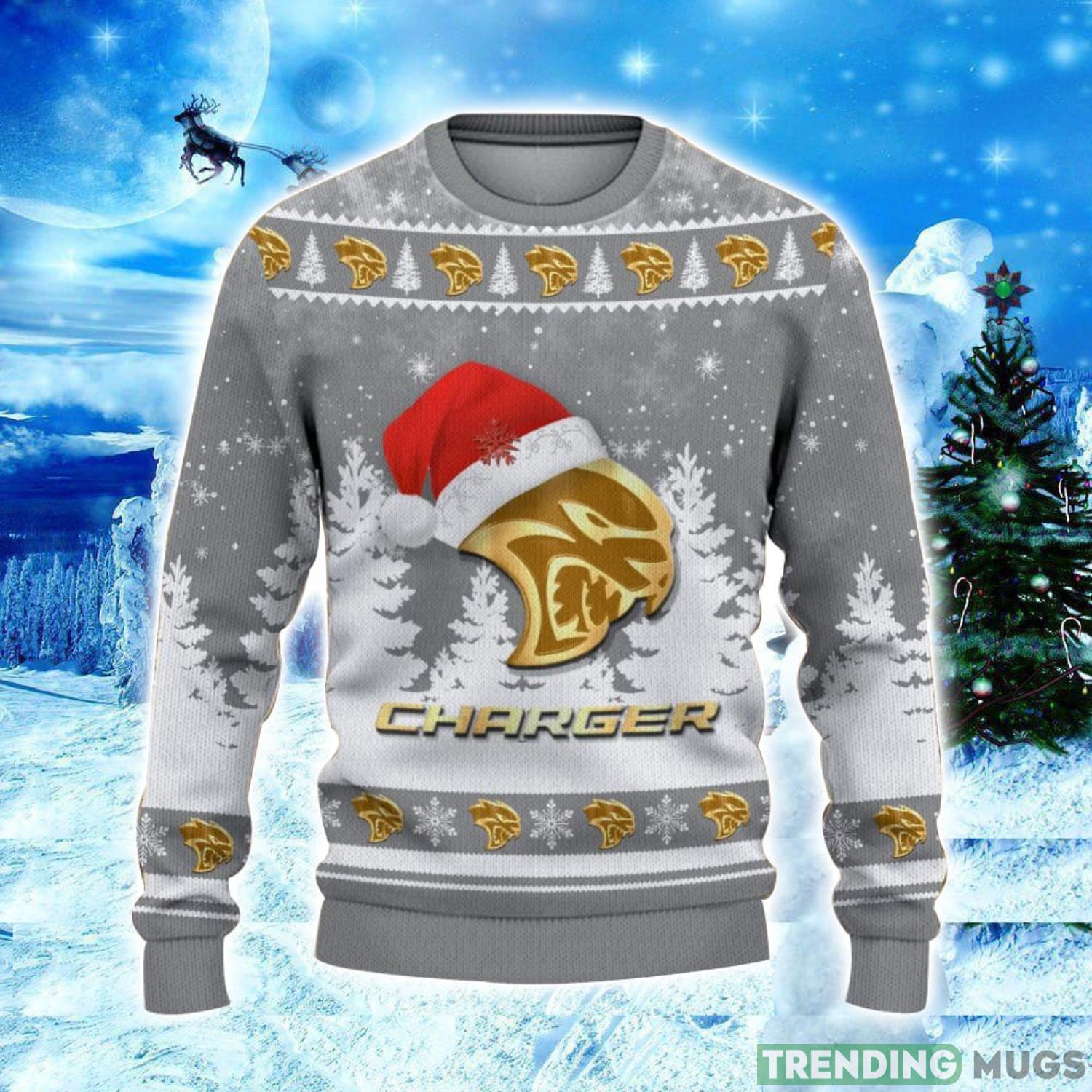 Dodge Charger Logo Wearing Santa Hat Christmas Gift Ugly Christmas Sweater Christmas Gift Ideas 3D Sweater Dodge Charger Logo Wearing Santa Hat Christmas Gift Ugly Christmas Sweater Christmas Gift Ideas 3D Sweater