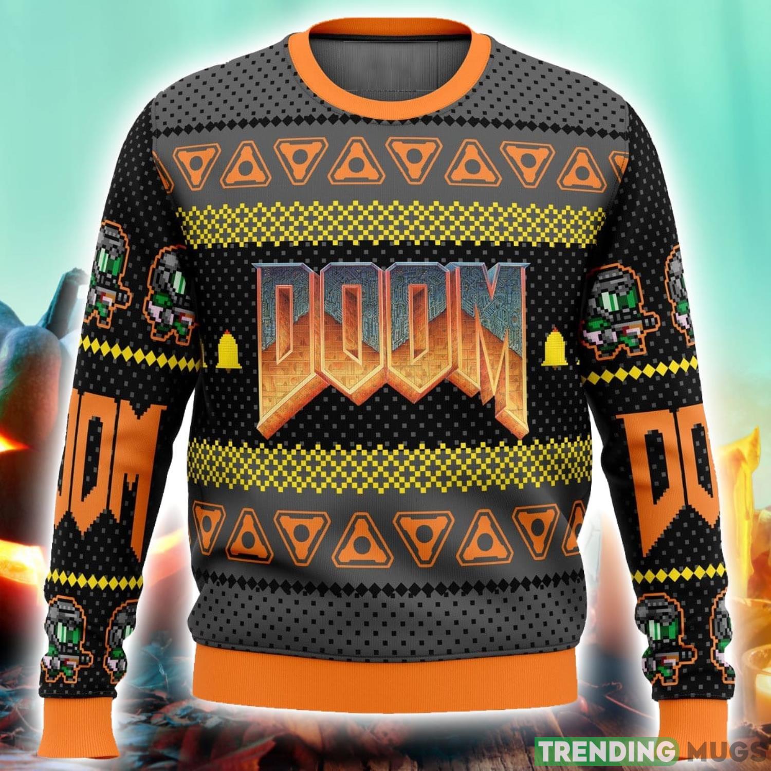 Doom Ugly Christmas Sweater 3D Printed Men And Women Christmas Hoiliday Gift Product Photo 1 Doom Ugly Christmas Sweater 3D Printed Men And Women Christmas Hoiliday Gift Product Photo 1