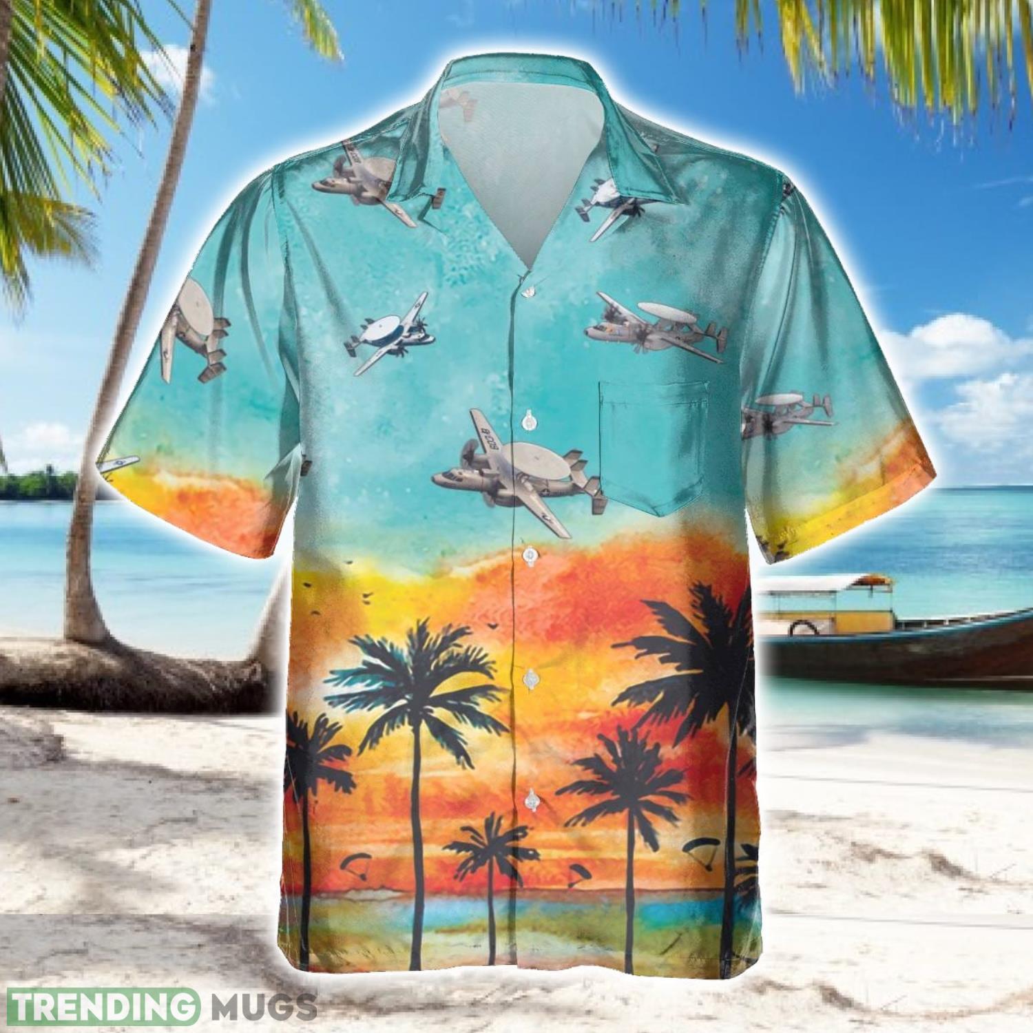 E-2 Hawkeye E2 Hawaiian Shirt US Aircraft Hawaii Buton Shirt Product Photo 1 E-2 Hawkeye E2 Hawaiian Shirt US Aircraft Hawaii Buton Shirt Product Photo 1