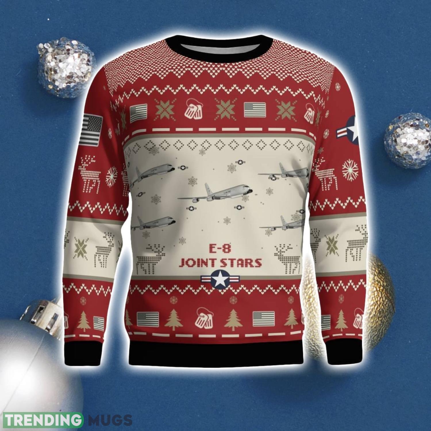 E 8 Joint STARS E8 Aircraft Ugly Christmas Sweater Christmas Gift Veteran 3D Sweater 3D Sweater E 8 Joint STARS E8 Aircraft Ugly Christmas Sweater Christmas Gift Veteran 3D Sweater 3D Sweater