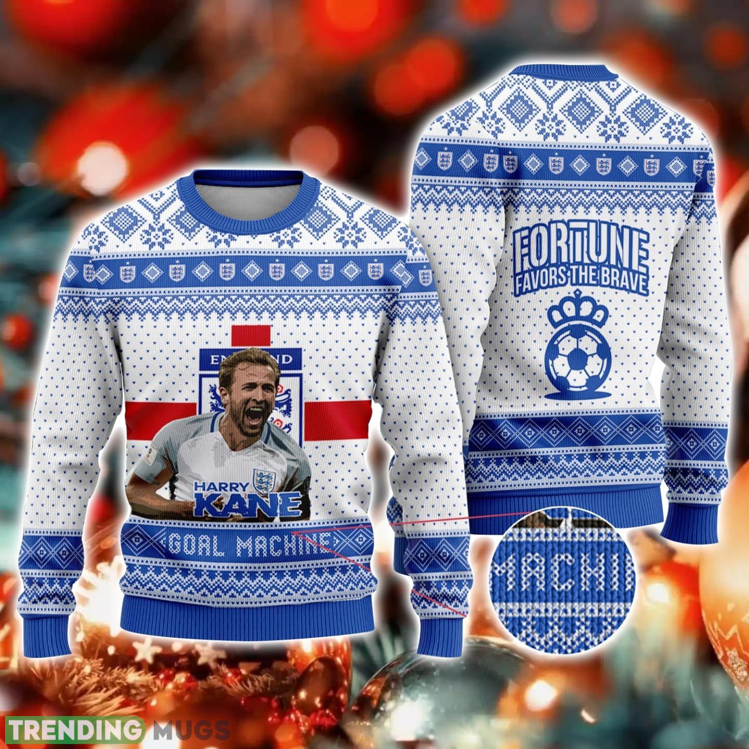 England Harry Kane Fortune Favors The Brave FiFa Qatar World Cup 2022 Ugly Christmas Sweater Christmas Gift For Sport Fans Product Photo 1 England Harry Kane Fortune Favors The Brave FiFa Qatar World Cup 2022 Ugly Christmas Sweater Christmas Gift For Sport Fans Product Photo 1