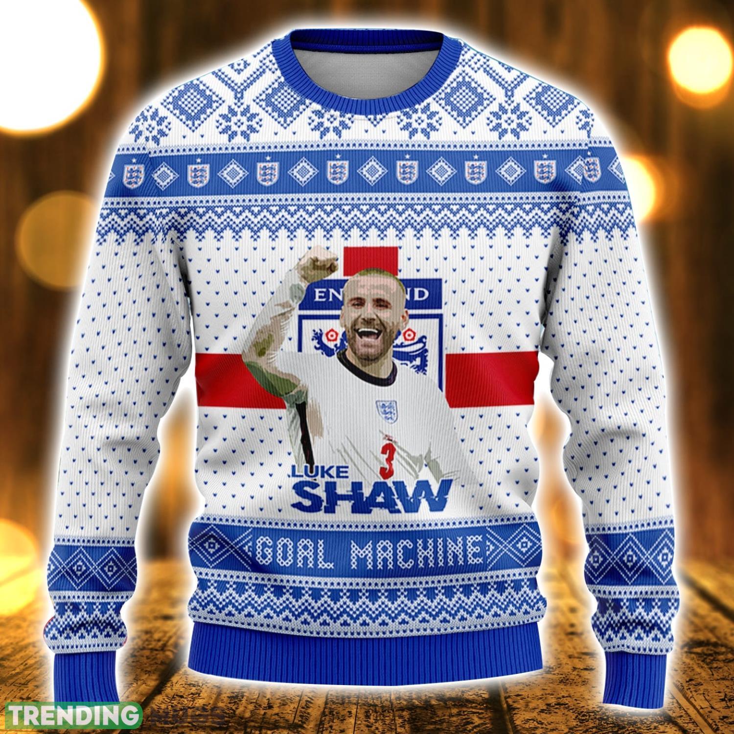 England Luke Shaw It's Coming Home FiFa World Cup Qatar 2022 Ugly Christmas Sweater Christmas Gift For Sport Fans 3D Sweater England Luke Shaw It's Coming Home FiFa World Cup Qatar 2022 Ugly Christmas Sweater Christmas Gift For Sport Fans 3D Sweater