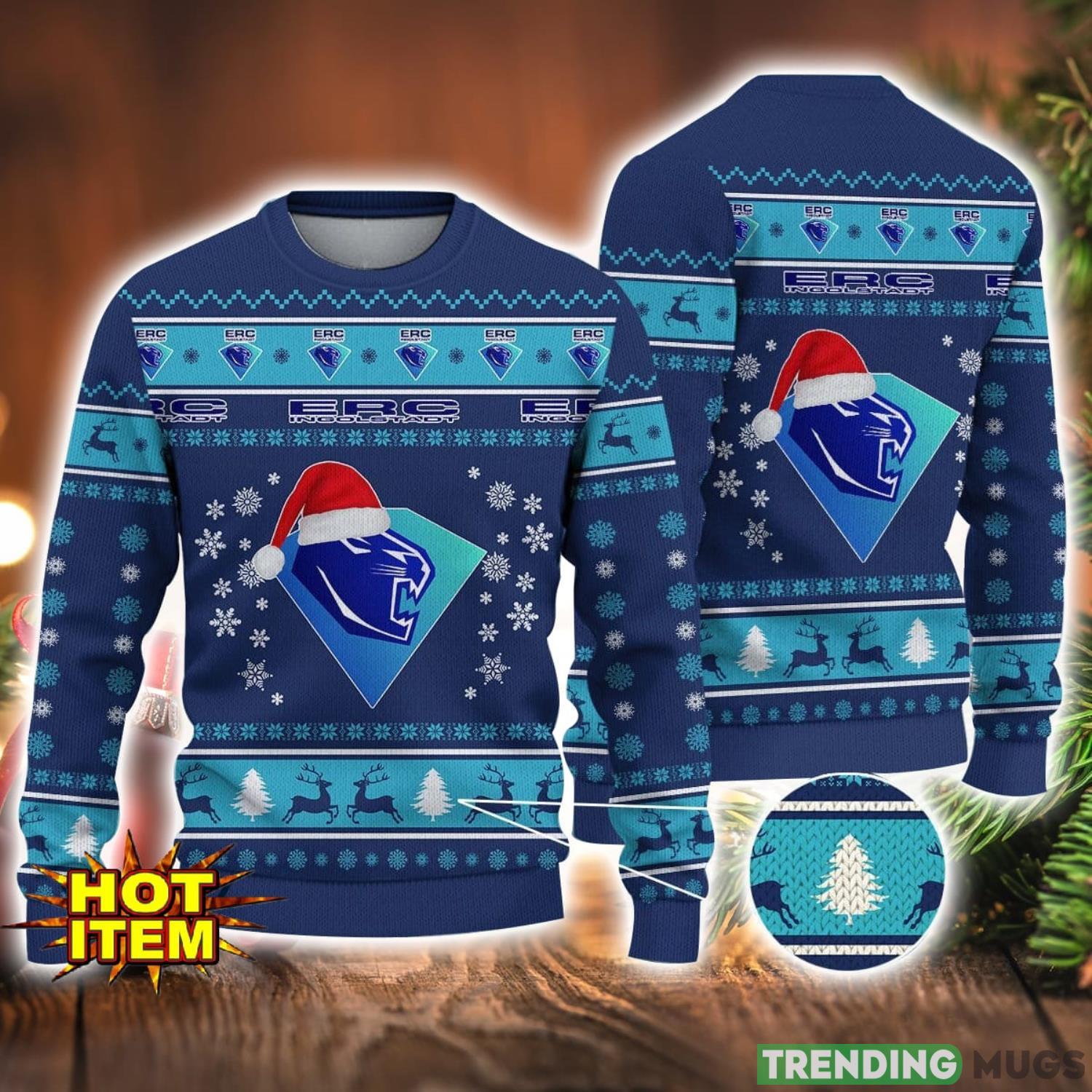 ERC Ingolstadt 3D Ugly Christmas Sweater For Men And Women Sport Fans Product Photo 1 ERC Ingolstadt 3D Ugly Christmas Sweater For Men And Women Sport Fans Product Photo 1