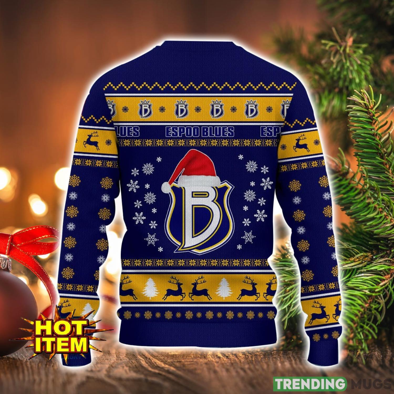 Espoo Blues 3D Ugly Christmas Sweater For Men And Women Sport Fans 3D Sweater Espoo Blues 3D Ugly Christmas Sweater For Men And Women Sport Fans 3D Sweater