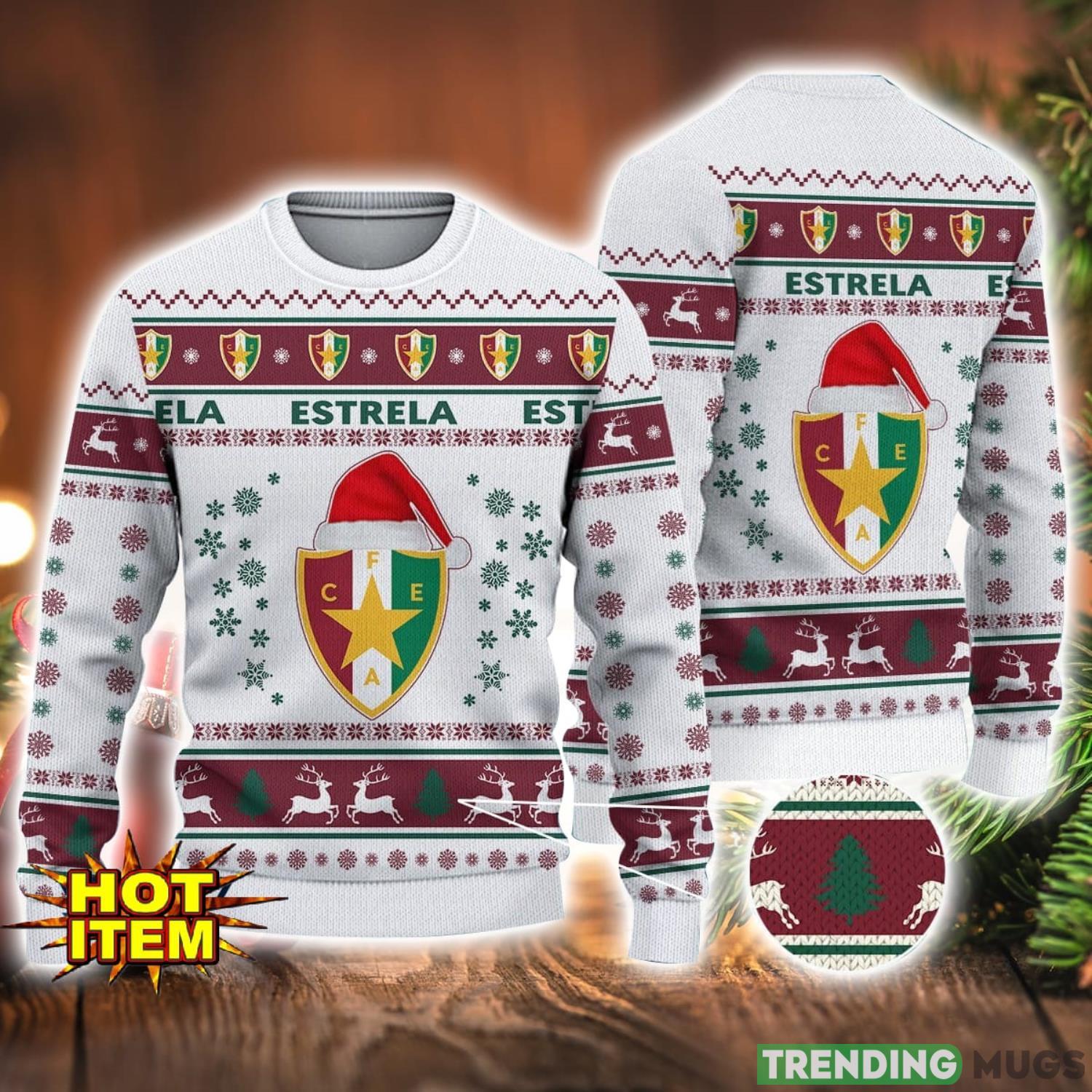 Estrela da Amadora 3D Ugly Christmas Sweater For Men And Women Sport Fans Product Photo 1 Estrela da Amadora 3D Ugly Christmas Sweater For Men And Women Sport Fans Product Photo 1