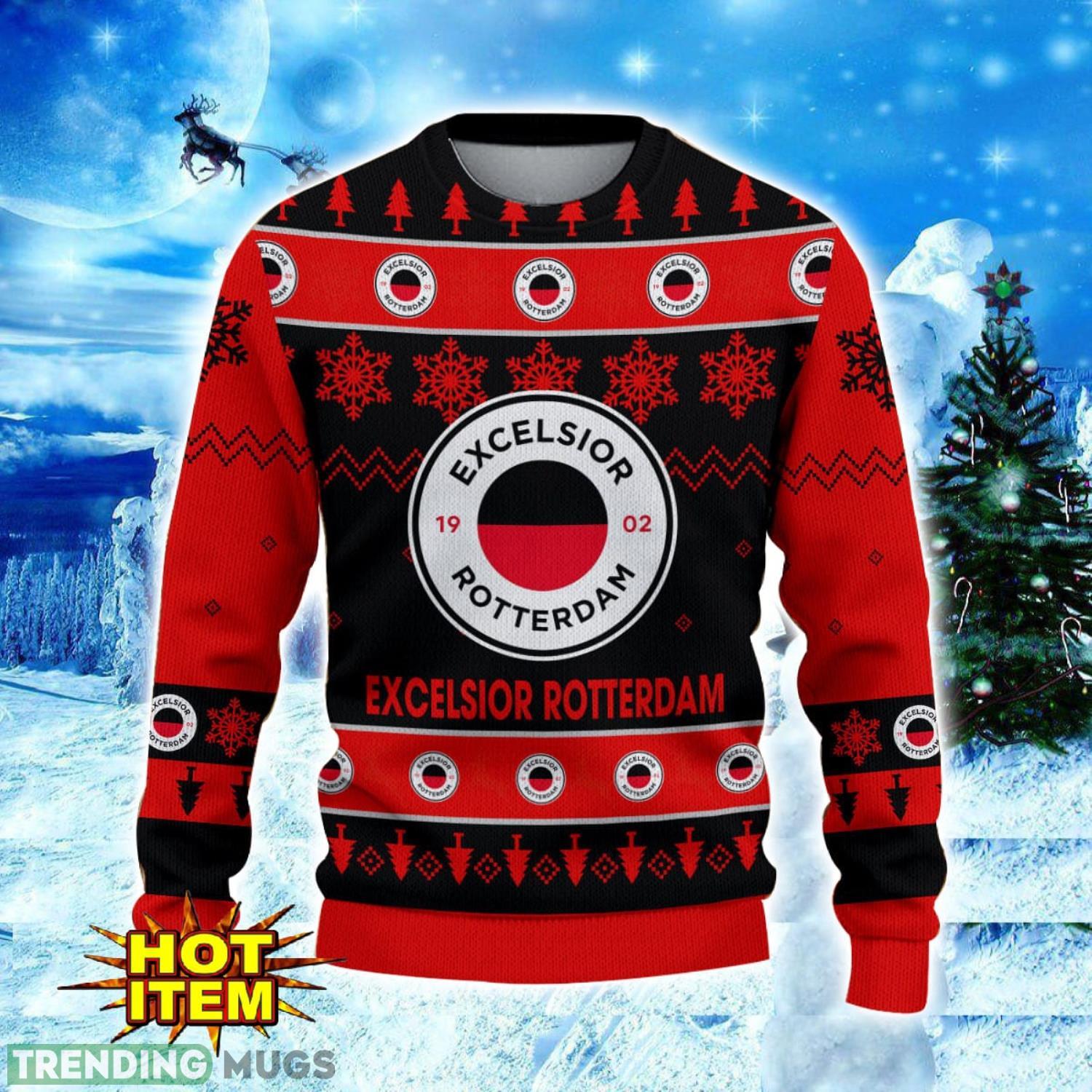 Excelsior Rotterdam 3D Sweater Gift For Men And Women Snowflake Pattern Ugly Christmas Sweater 3D Sweater Excelsior Rotterdam 3D Sweater Gift For Men And Women Snowflake Pattern Ugly Christmas Sweater 3D Sweater