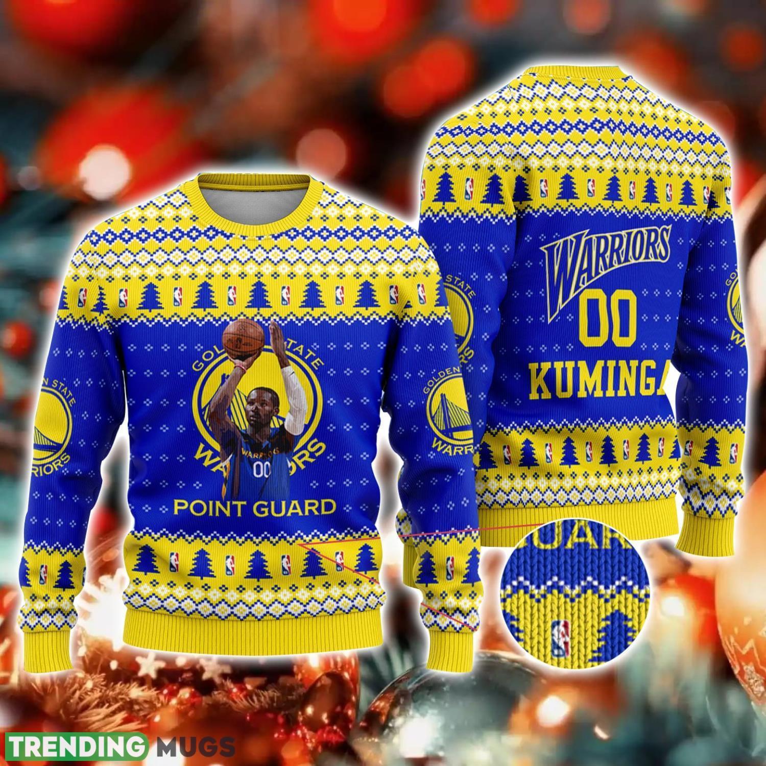 Fans Jonathan Kuminga Golden States Warriors NBA Ugly Christmas Sweater Christmas Gift For Sport Fans Product Photo 1 Fans Jonathan Kuminga Golden States Warriors NBA Ugly Christmas Sweater Christmas Gift For Sport Fans Product Photo 1