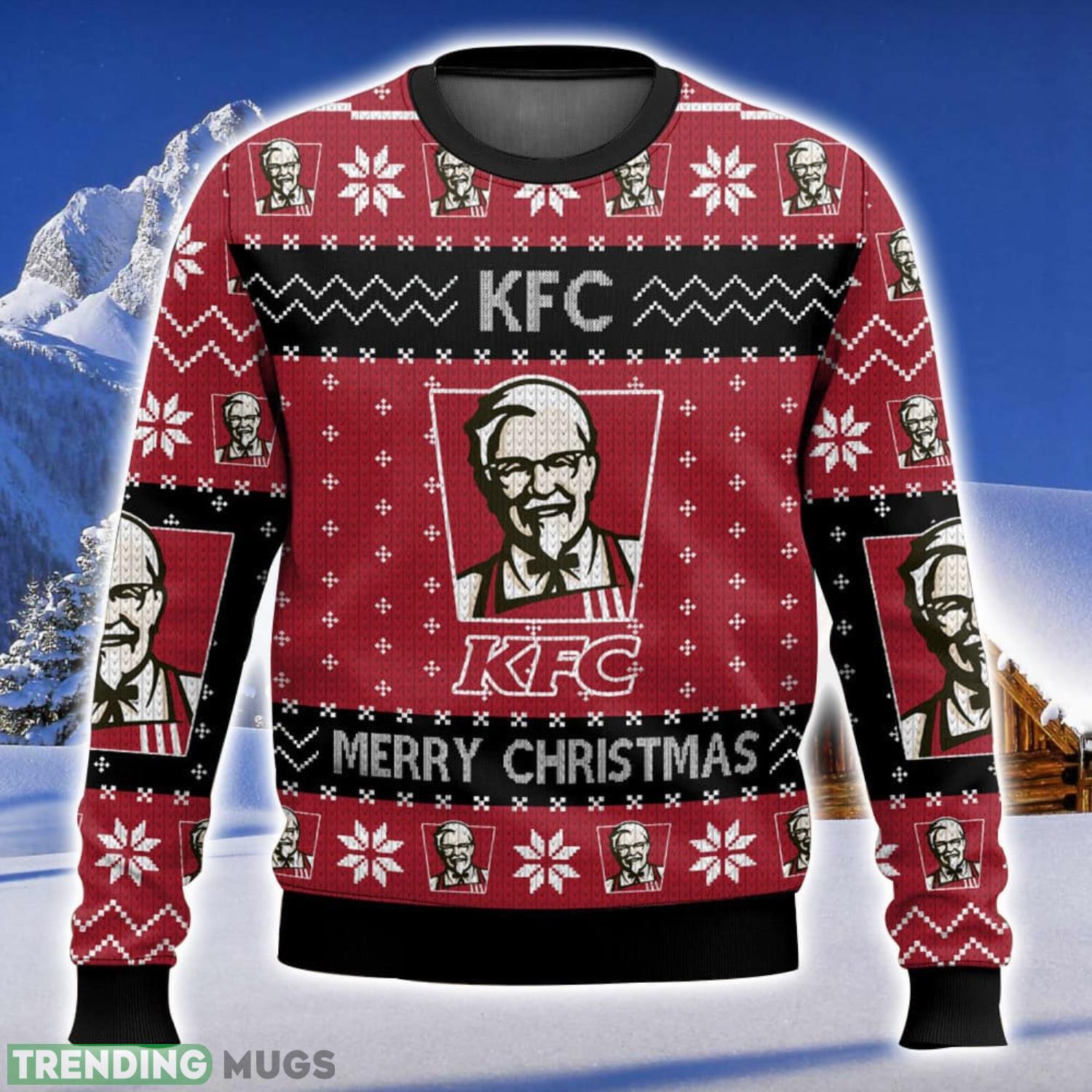 Fast Food KFC All Over Printed Ugly Christmas Sweater 2023 Christmas Gift Ideas Holiday Gift Product Photo 1 Fast Food KFC All Over Printed Ugly Christmas Sweater 2023 Christmas Gift Ideas Holiday Gift Product Photo 1