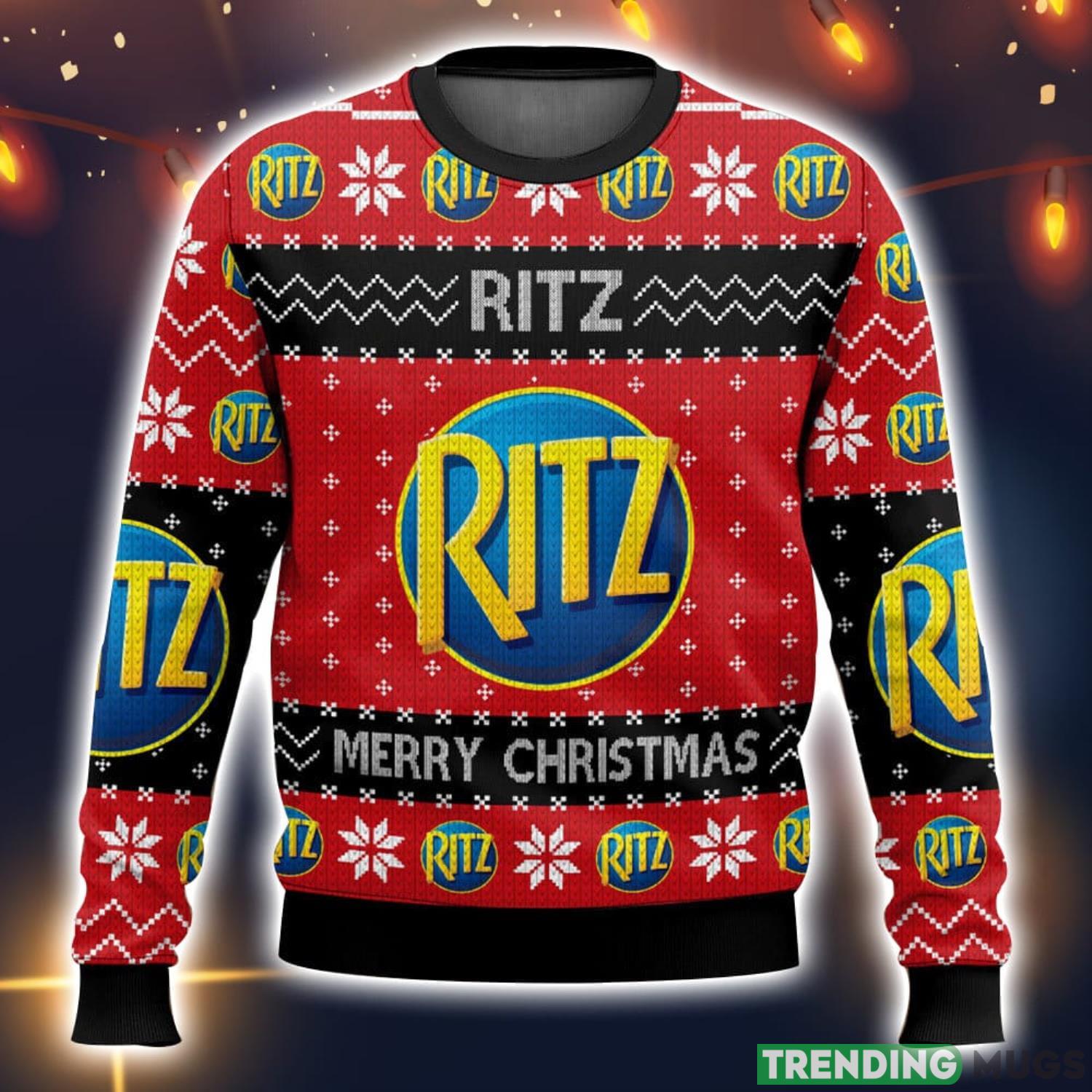 Favorite Food Brands RITZ 3D Ugly Christmas Sweater Men And Women Christmas Gift Product Photo 1 Favorite Food Brands RITZ 3D Ugly Christmas Sweater Men And Women Christmas Gift Product Photo 1
