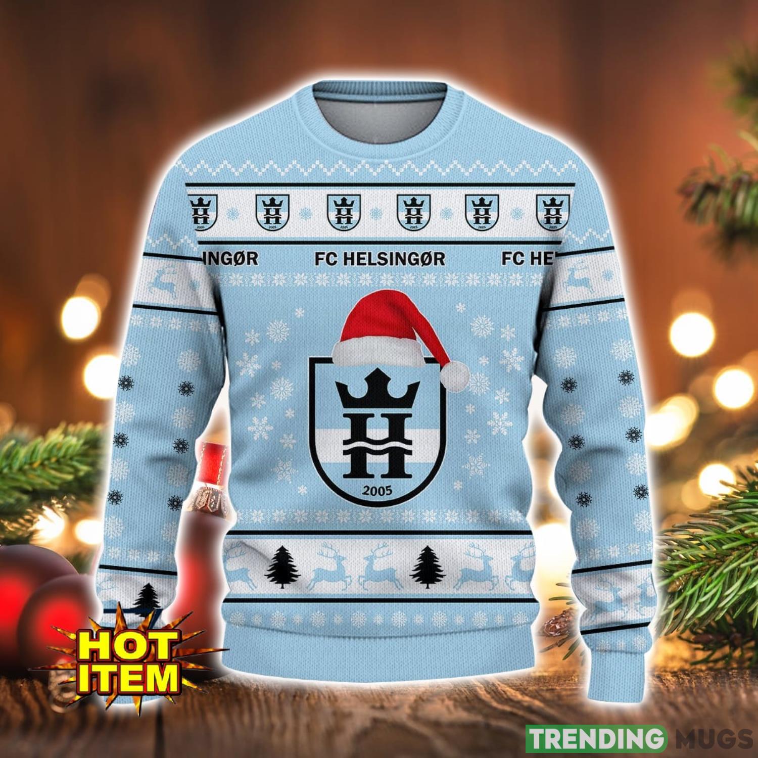 FC Helsingør 3D Ugly Christmas Sweater For Men And Women Sport Fans 3D Sweater FC Helsingør 3D Ugly Christmas Sweater For Men And Women Sport Fans 3D Sweater