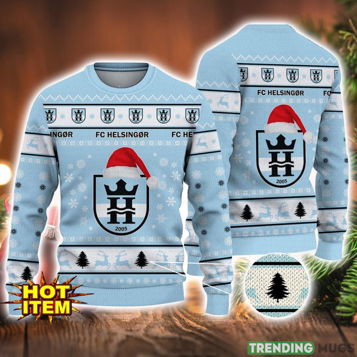 FC Helsingør 3D Ugly Christmas Sweater For Men And Women Sport Fans Product Photo 1 FC Helsingør 3D Ugly Christmas Sweater For Men And Women Sport Fans Product Photo 1
