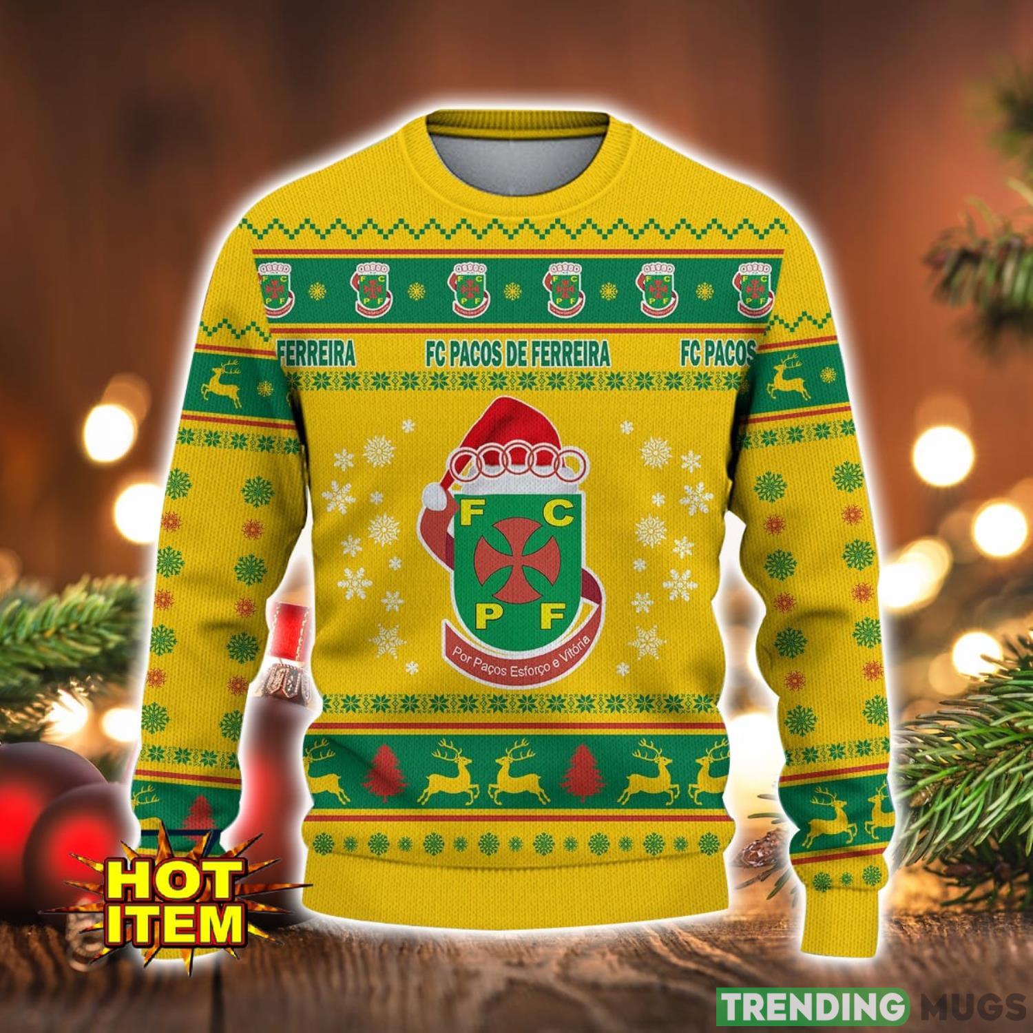 FC Paços de Ferreira 3D Ugly Christmas Sweater For Men And Women Sport Fans 3D Sweater FC Paços de Ferreira 3D Ugly Christmas Sweater For Men And Women Sport Fans 3D Sweater