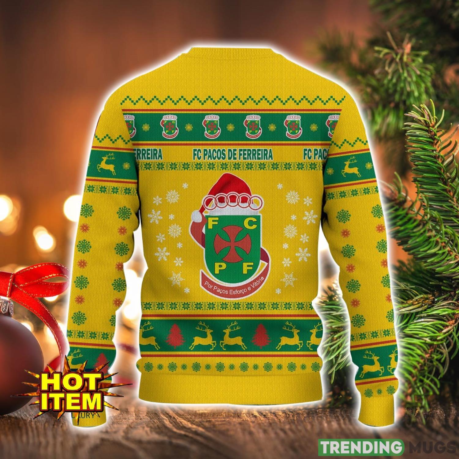 FC Paços de Ferreira 3D Ugly Christmas Sweater For Men And Women Sport Fans 3D Sweater FC Paços de Ferreira 3D Ugly Christmas Sweater For Men And Women Sport Fans 3D Sweater