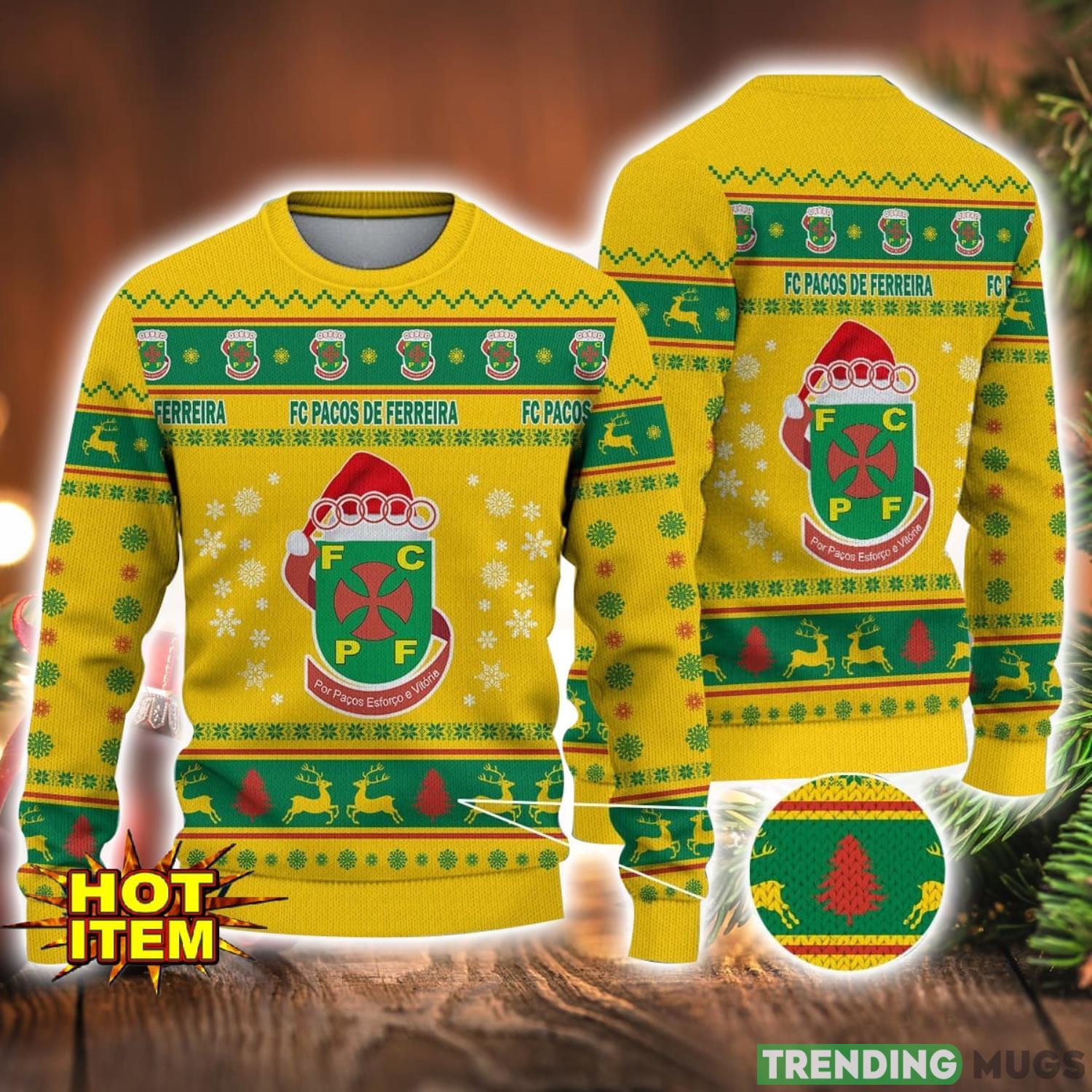 FC Paços de Ferreira 3D Ugly Christmas Sweater For Men And Women Sport Fans Product Photo 1 FC Paços de Ferreira 3D Ugly Christmas Sweater For Men And Women Sport Fans Product Photo 1